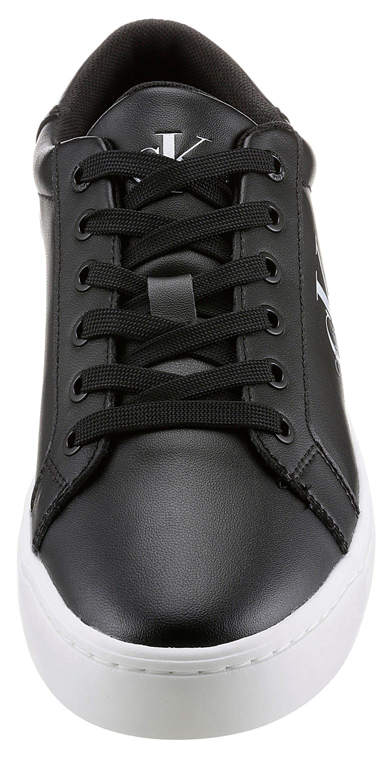 Calvin Klein Sneakers CLASSIC CUPSOLE LACEUP LOW LTH met contrastkleurige logoprint, vrijetijdsschoen, lage schoen, veterschoen