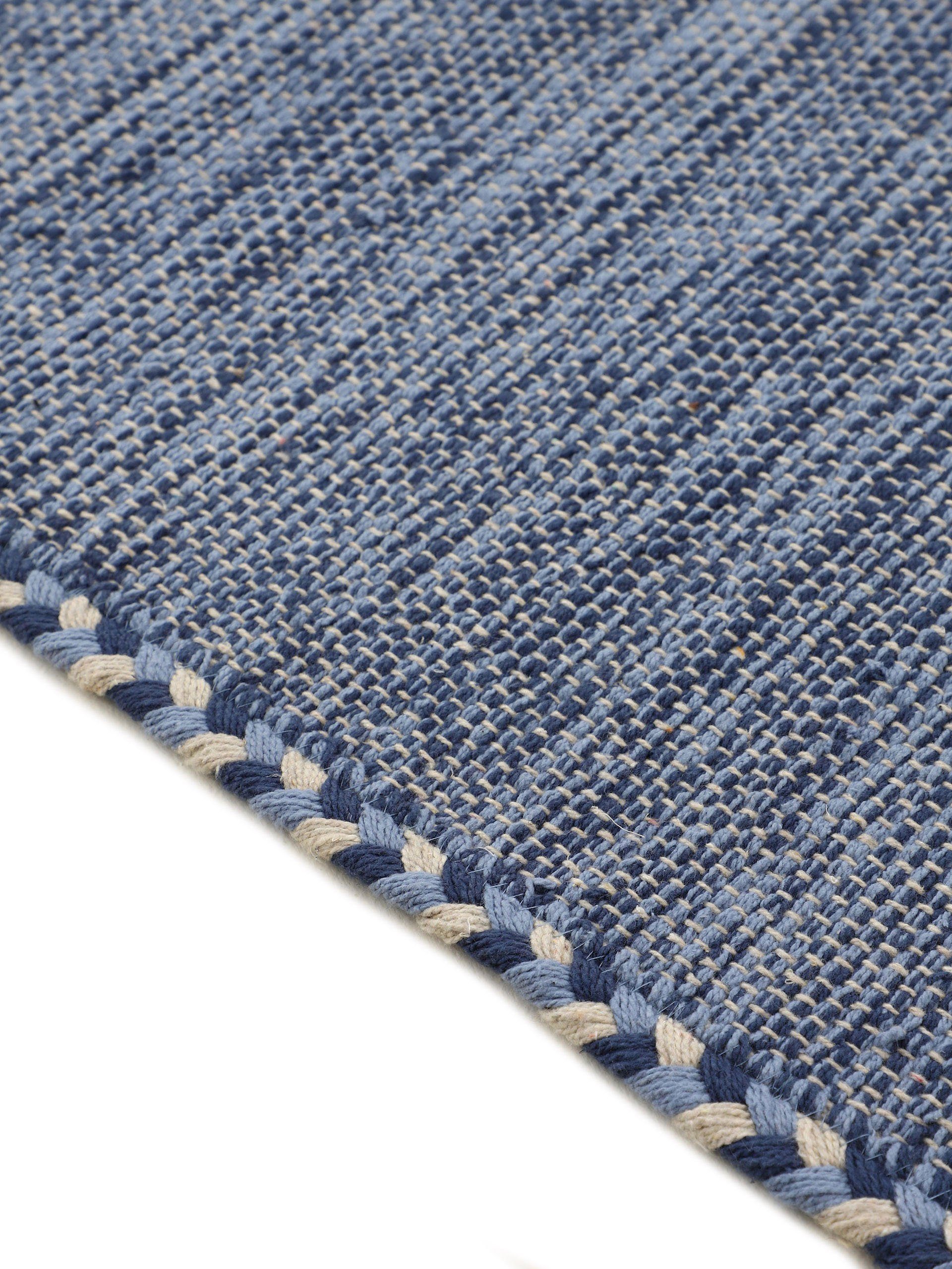 carpetfine Vloerkleed Kelim Azizi Katoenen, tweezijdig te gebruiken kleed met franje, woonkamer