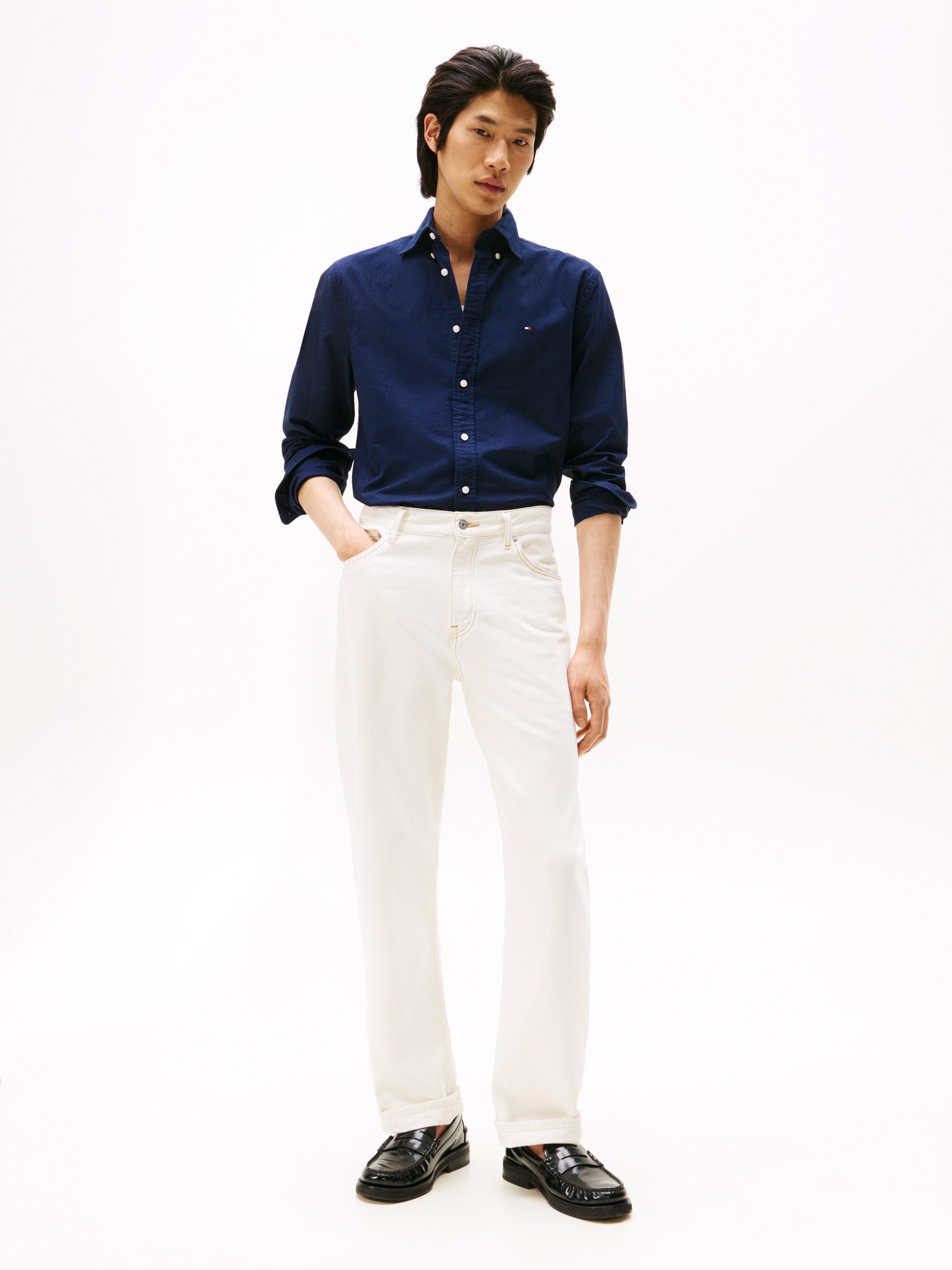 Tommy Hilfiger Overhemd met lange mouwen SOLID HERITAGE OXFORD RF SHIRT