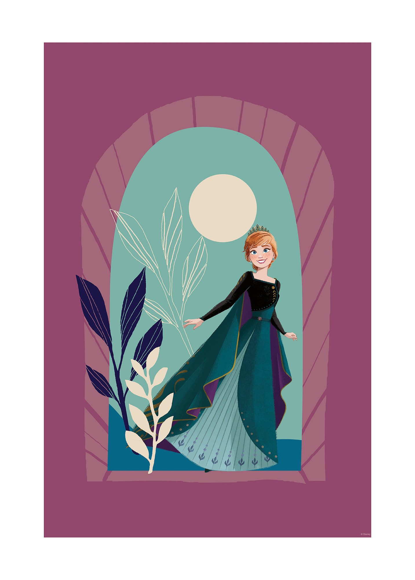 Komar Artprint Frozen Midnight Sun 50 x 70 cm (breedte x hoogte) - kinderkamer, wandsticker (1 stuk)