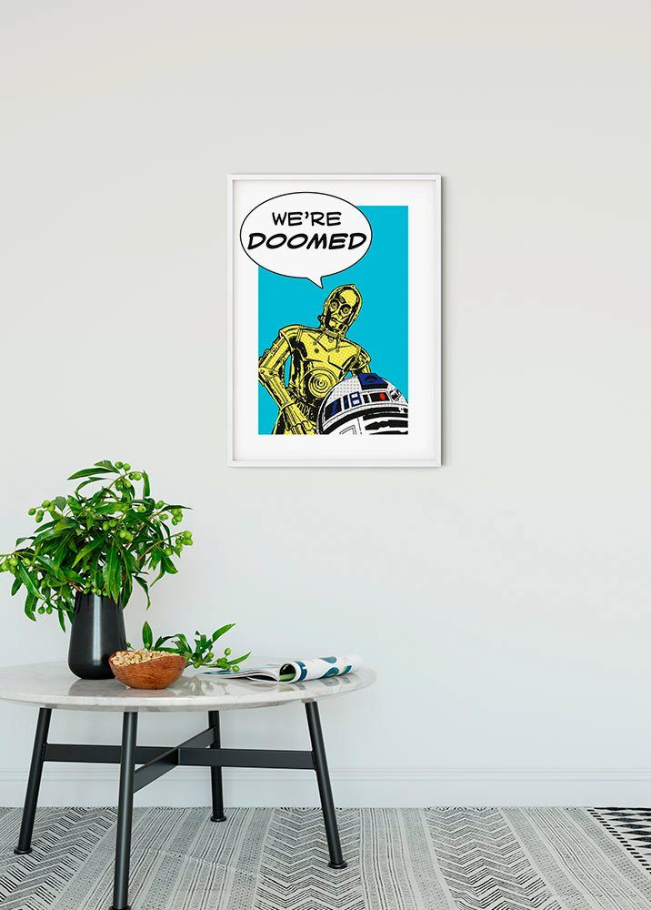 Komar Wanddecoratie Star Wars Classic stripverhaal aandeel Droids Wanddecoratie voor de kinderkamer - zonder lijst (1 stuk)