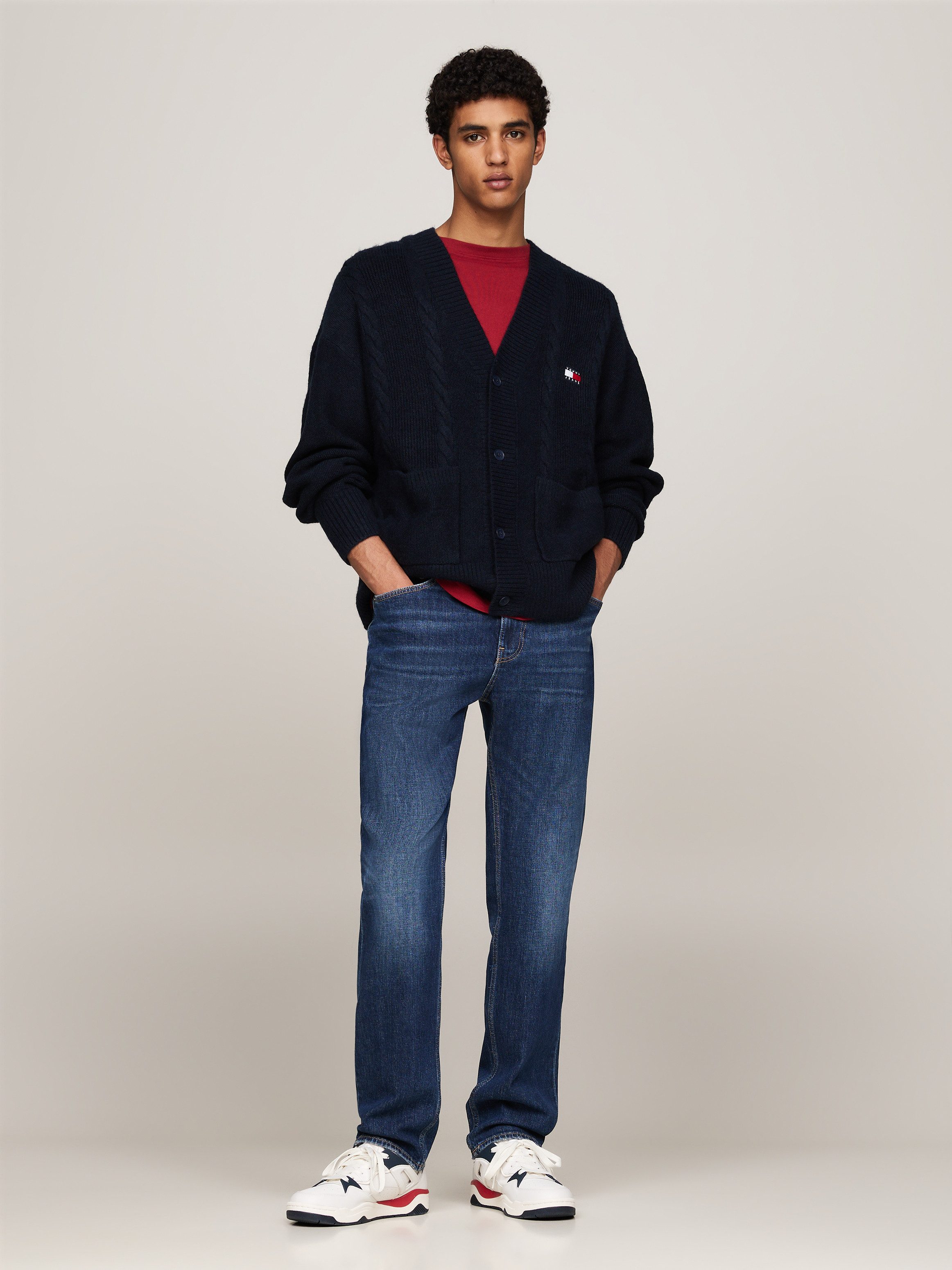TOMMY JEANS Slim fit jeans RYAN SLIM STRAIGHT met gestempeld logo