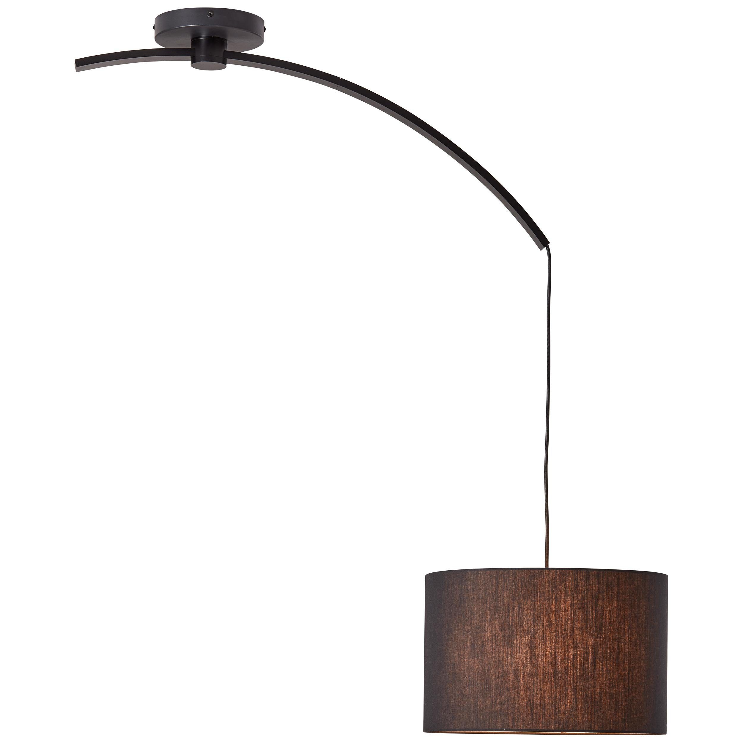 Brilliant Leuchten Hanglamp Daria Hanglamp met verlengstuk zwart (1 stuk)