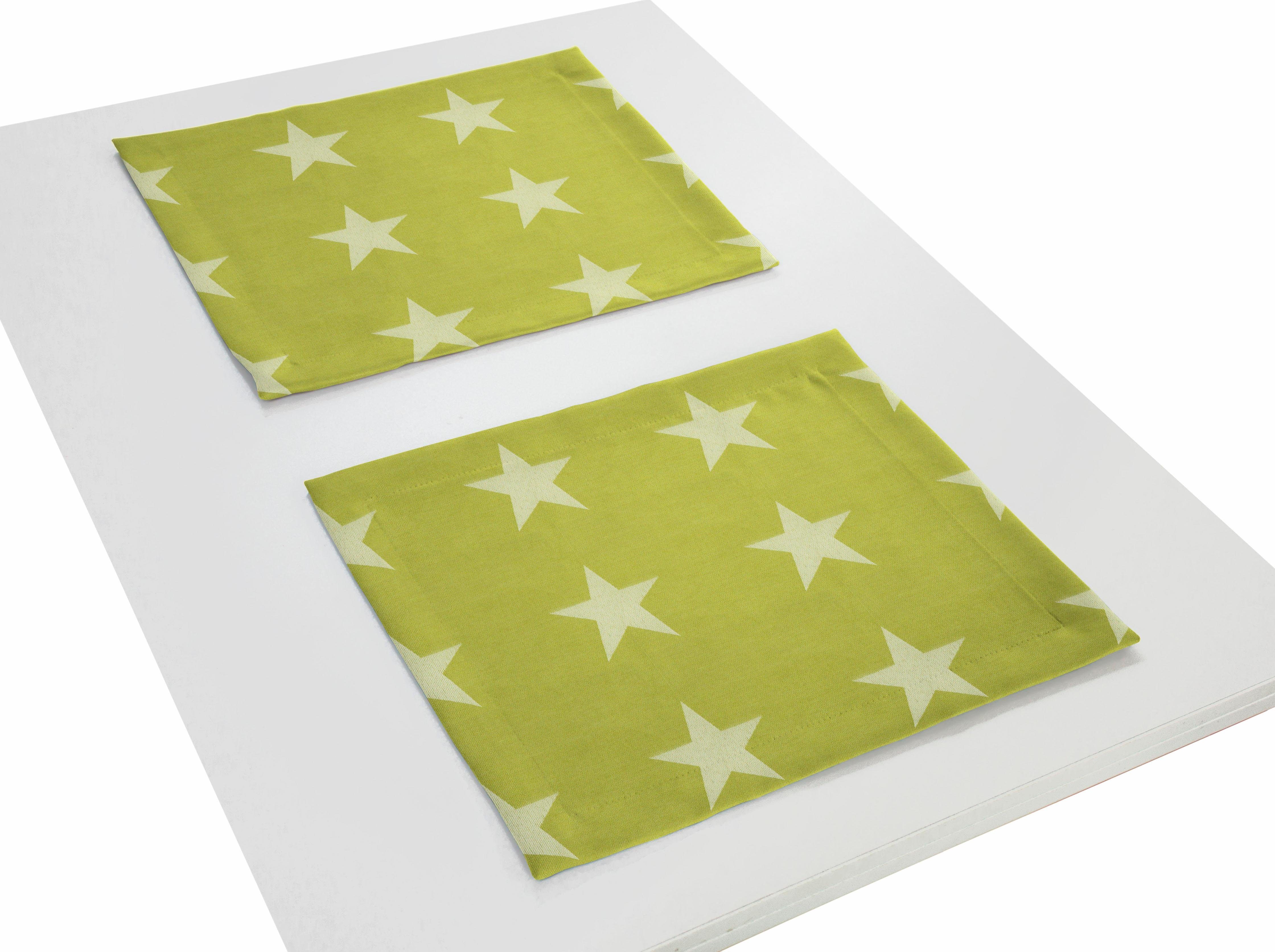 Wirth Set placemats Felino (set, 2 stuks) tafelkleden maat 40x35 cm eckig groen