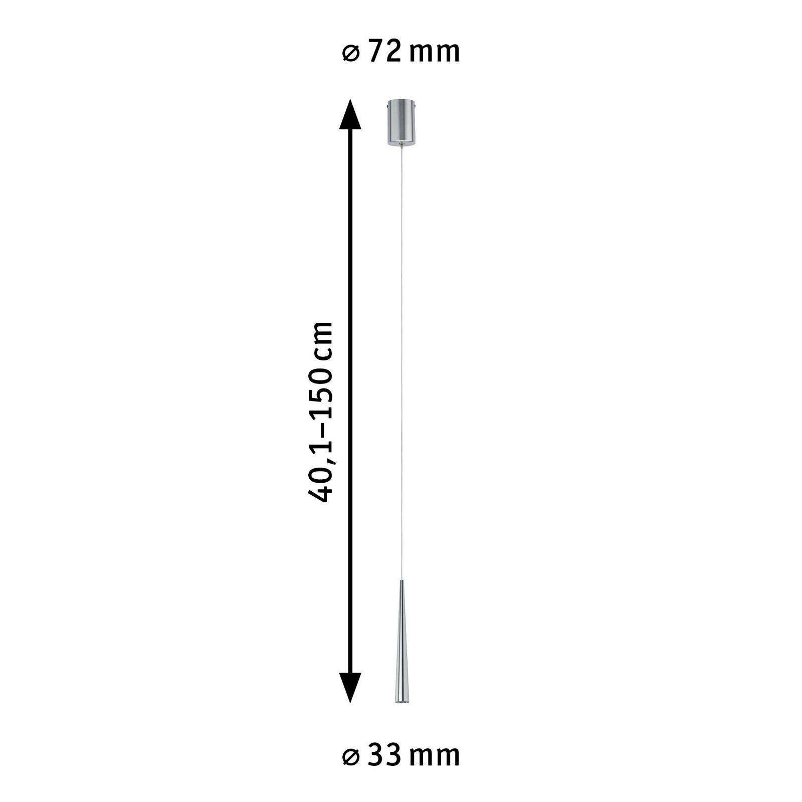 Paulmann Led-hanglamp Gutta 1x7W Geborsteld Alu 230V Metaal (1 stuk)