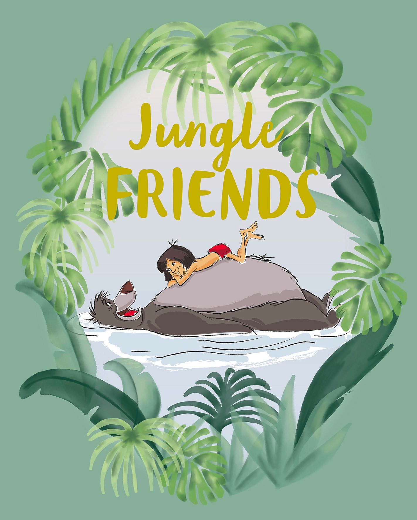 Komar wanddecoratie Jungle Book Friends, zonder lijst
