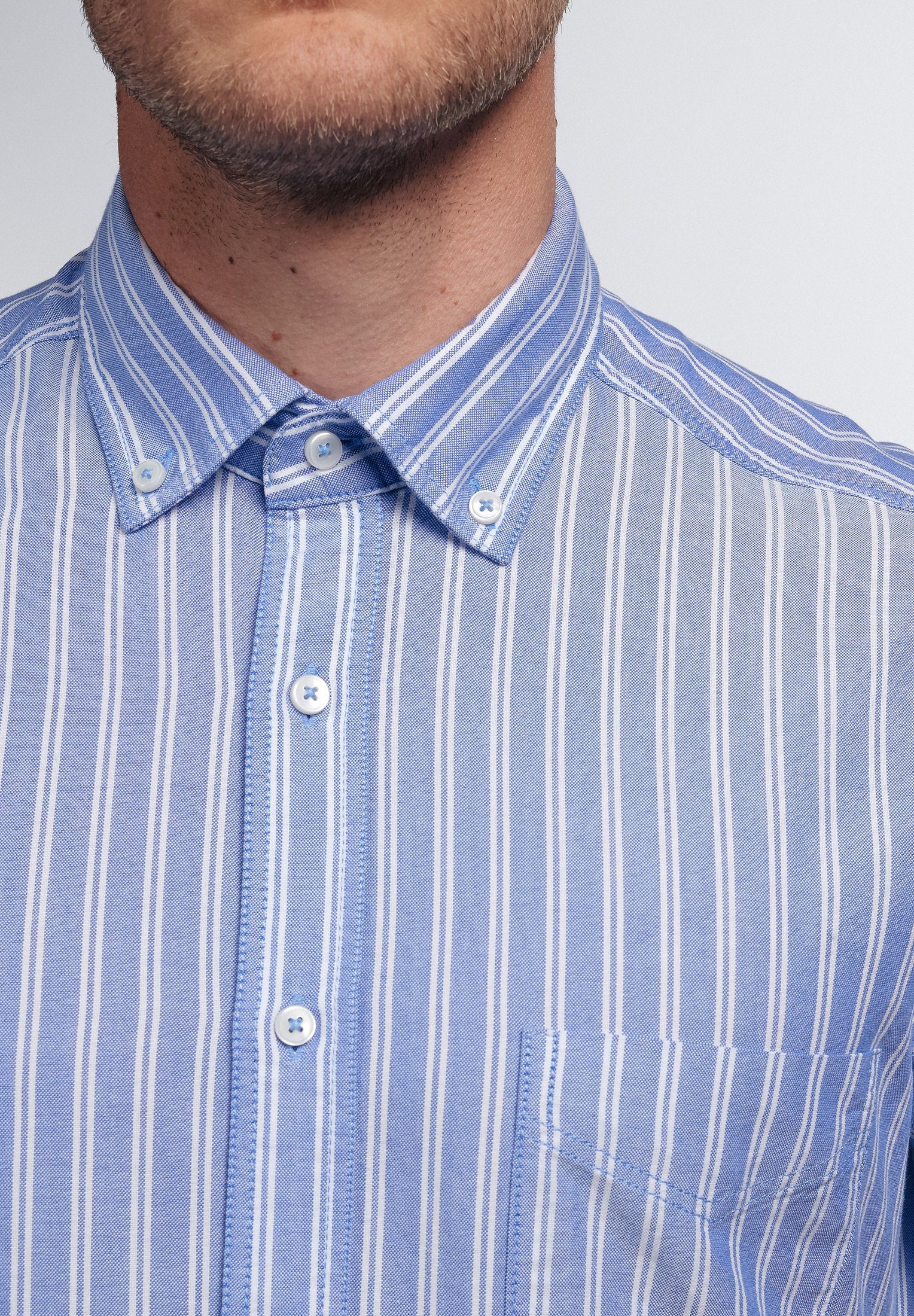 Eterna Overhemd met korte mouwen Slim fit EASY IRON (gemakkelijk te strijken)