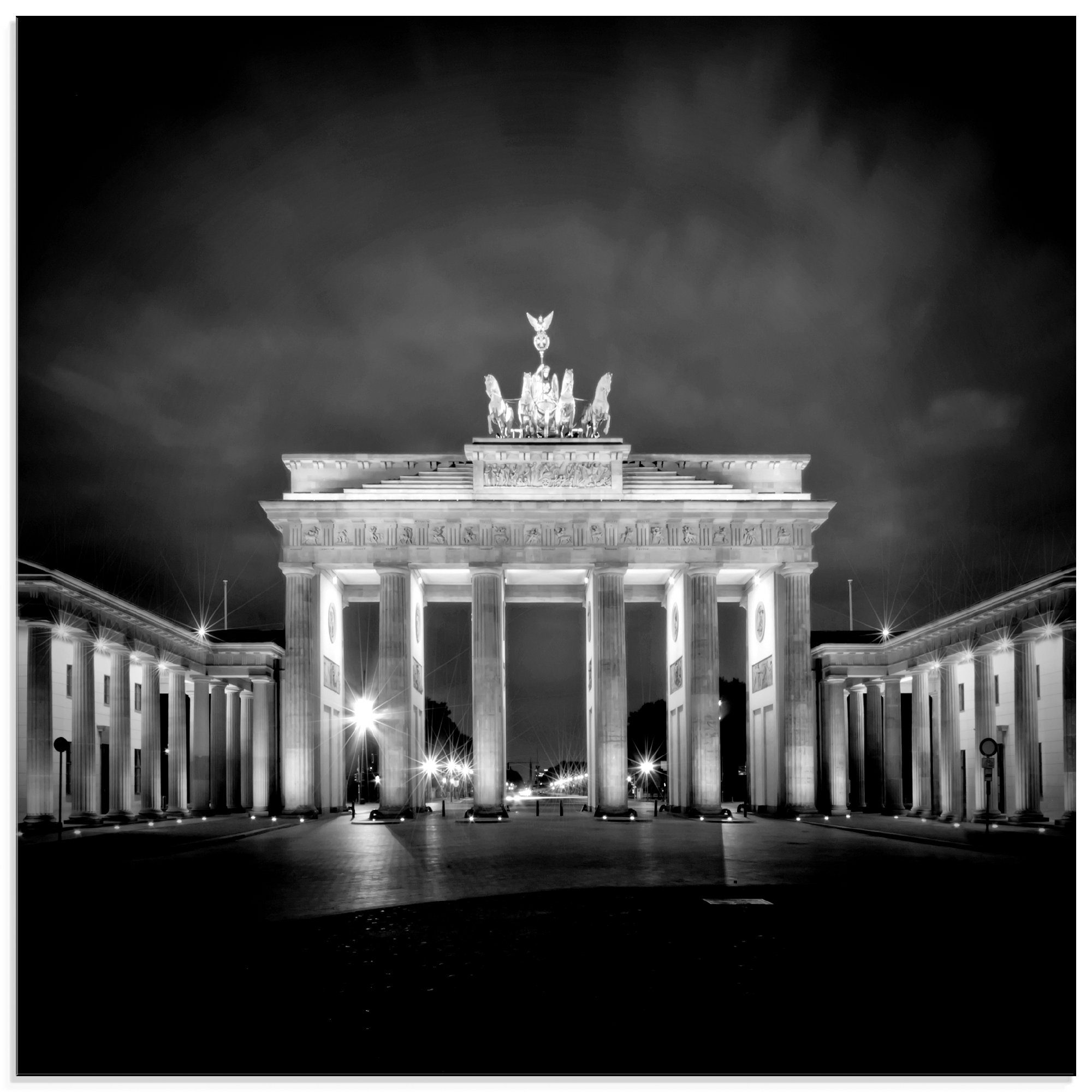 Artland print op glas Berlin Brandenburger Tor I