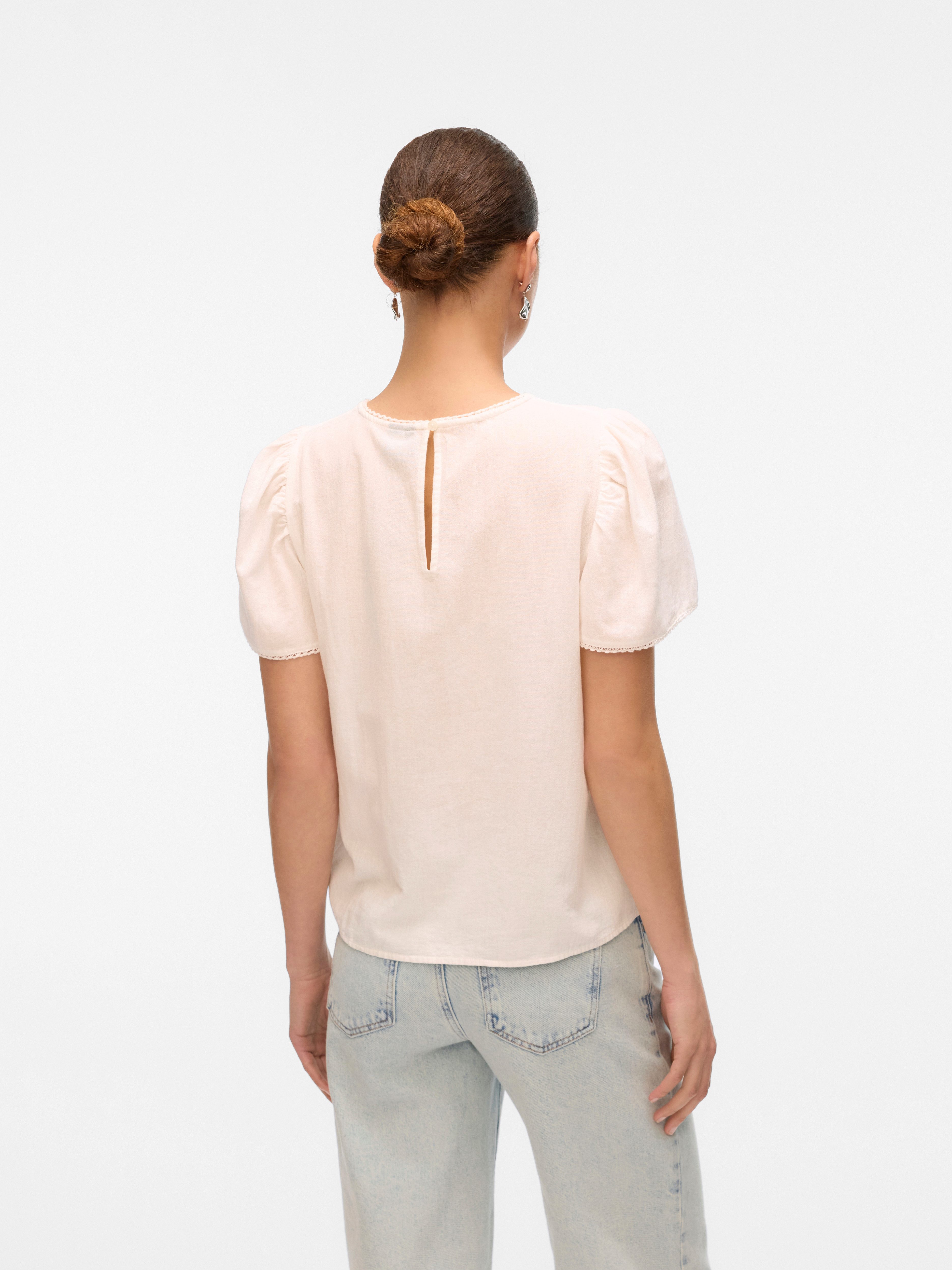 Vero Moda Blouse met korte mouwen VMPRETTY SS TOP WVN GA NOOS