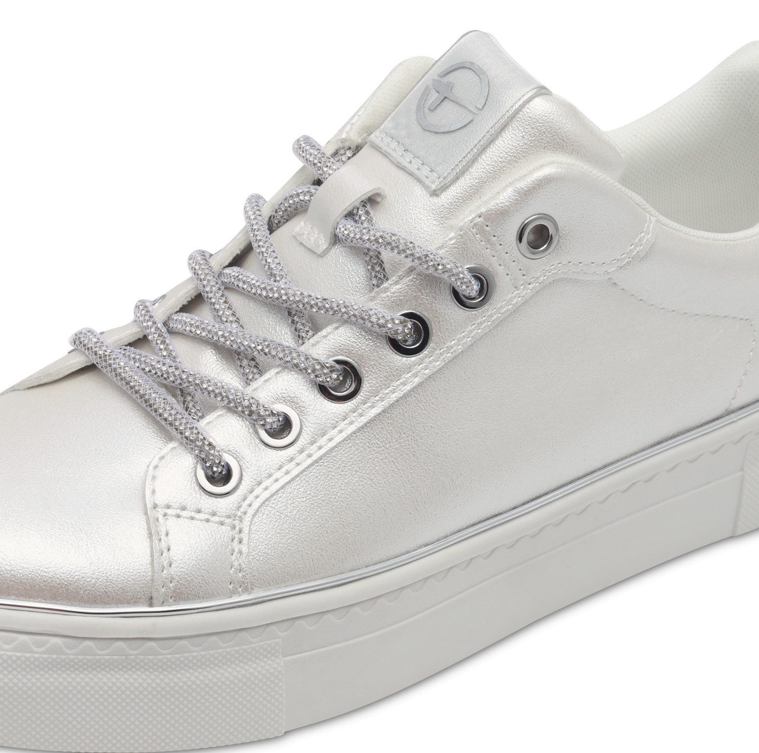 Tamaris Plateausneakers , vrijetijdsschoen, lage schoen, veterschoen, contrastafwerking aan de hak
