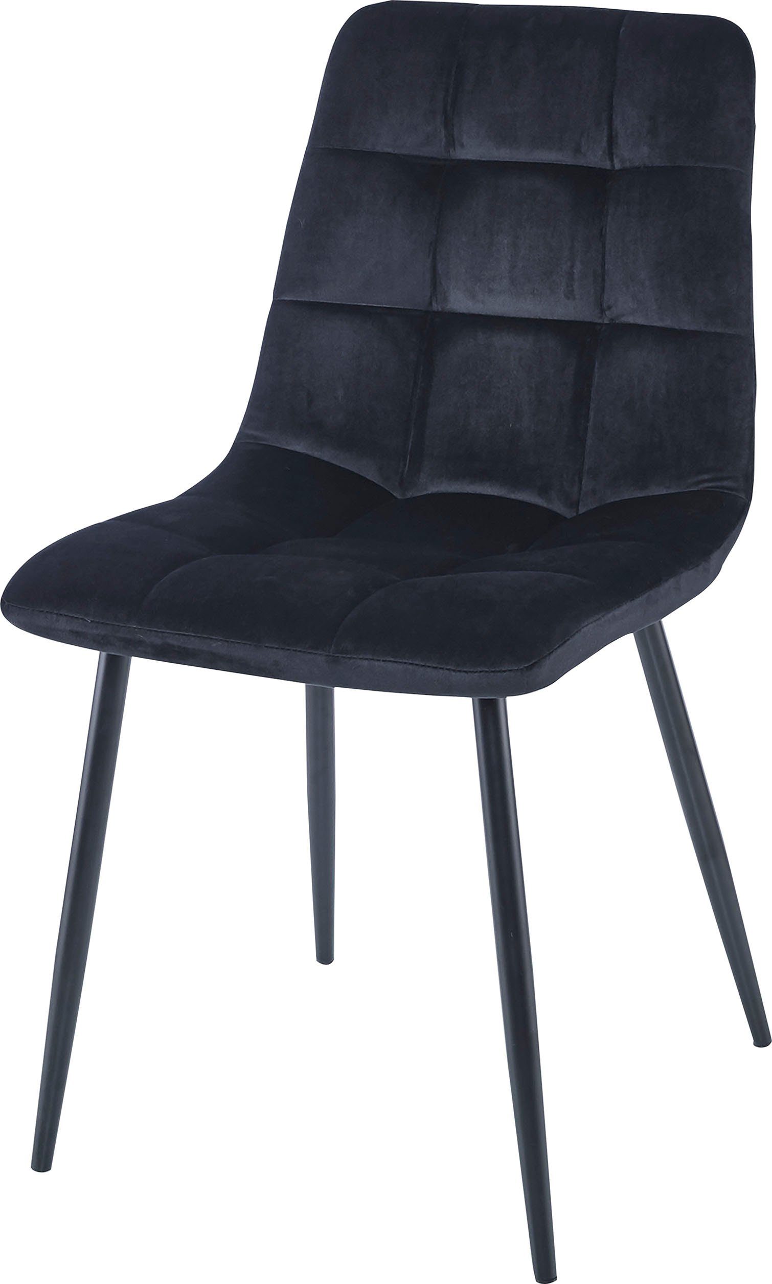 Homexperts Eetkamerstoel Kelly Bekleding in fluwelen stof, keukenstoel (set, 2 stuks)