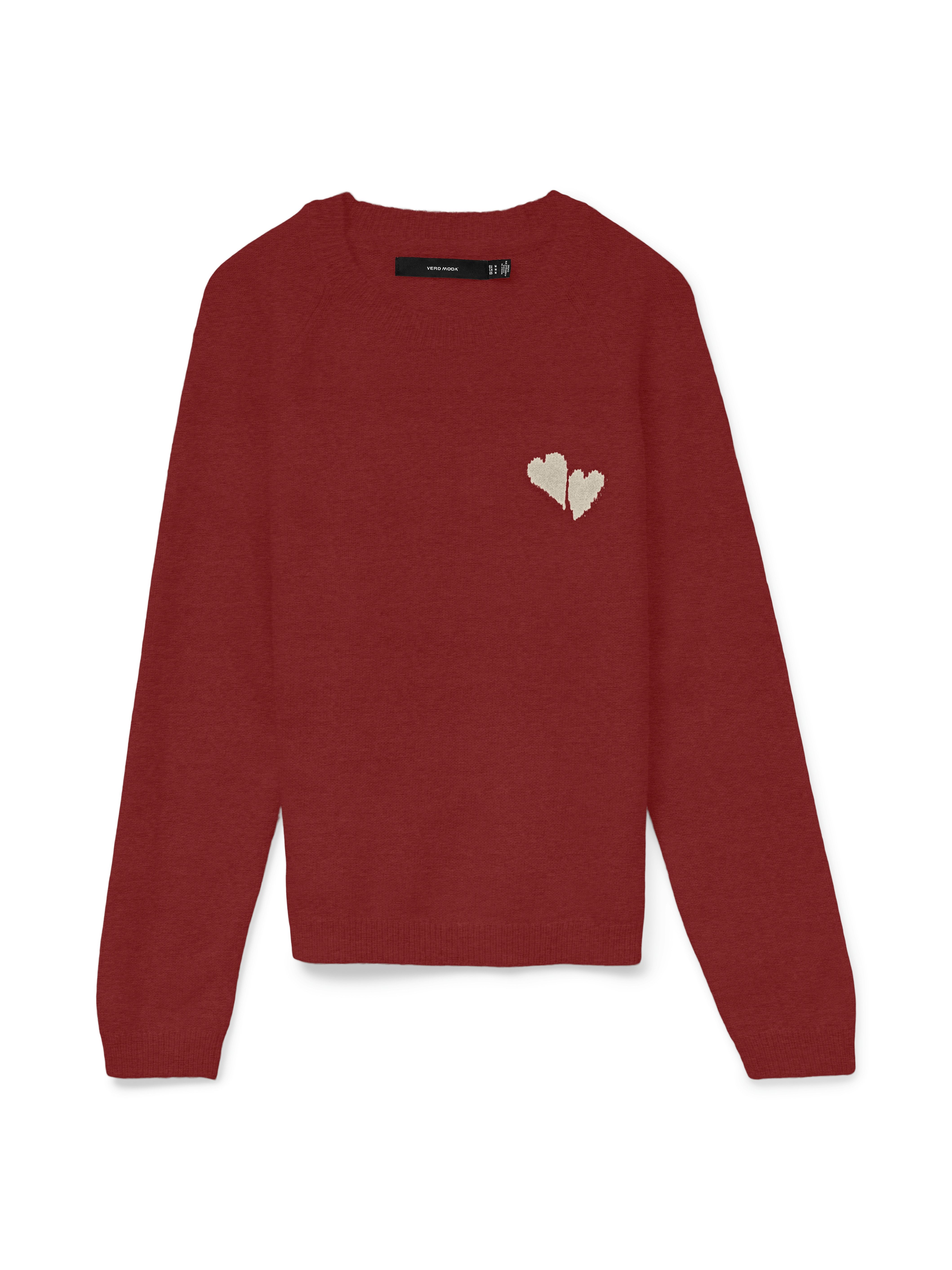 Vero Moda Gebreide trui VMBAM LS O-NECK PULLOVER BOO ENT