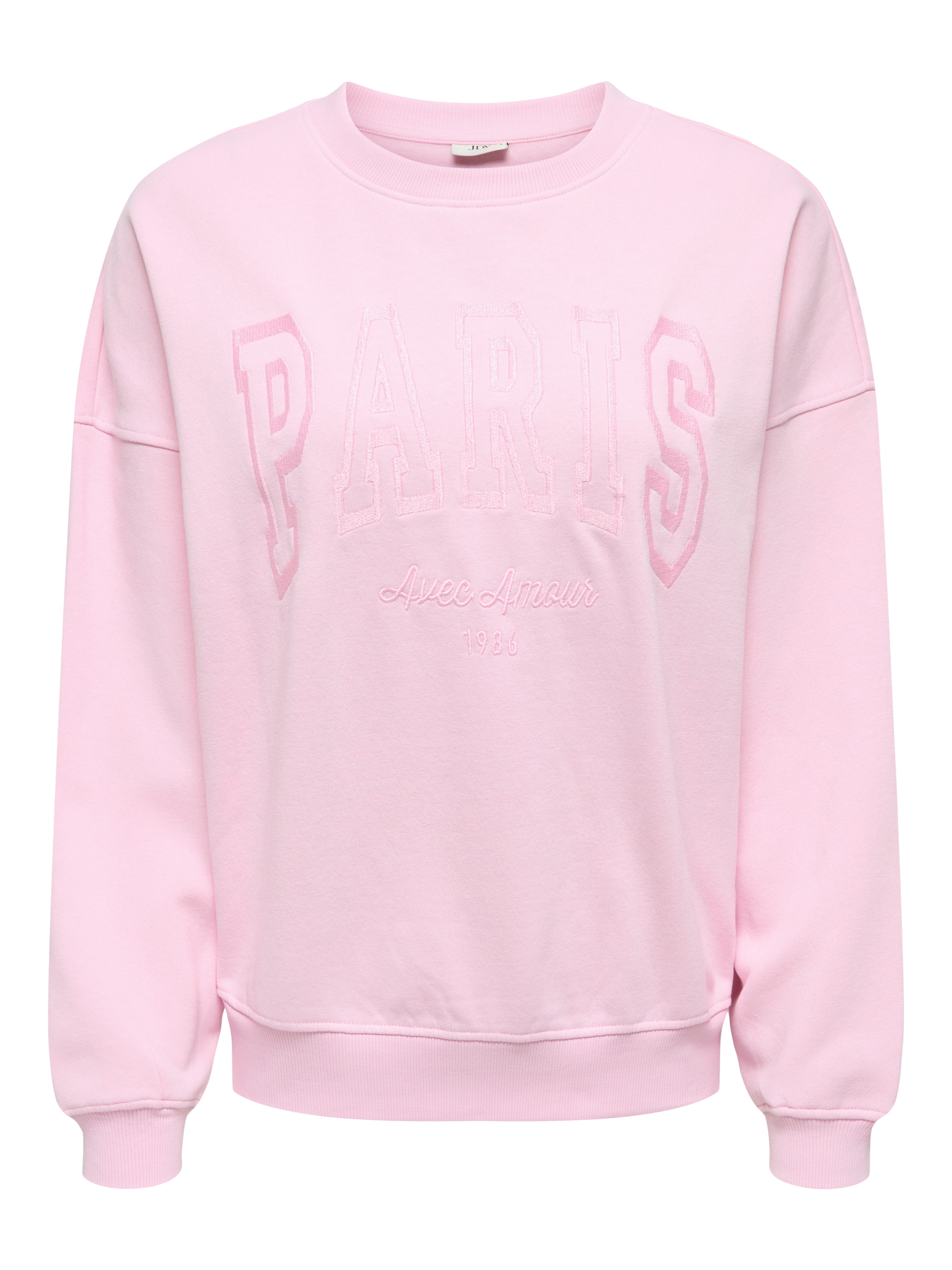JDY Sweatshirt JDYMESA L/S O-NECK EMB SWEAT JRS NOOS