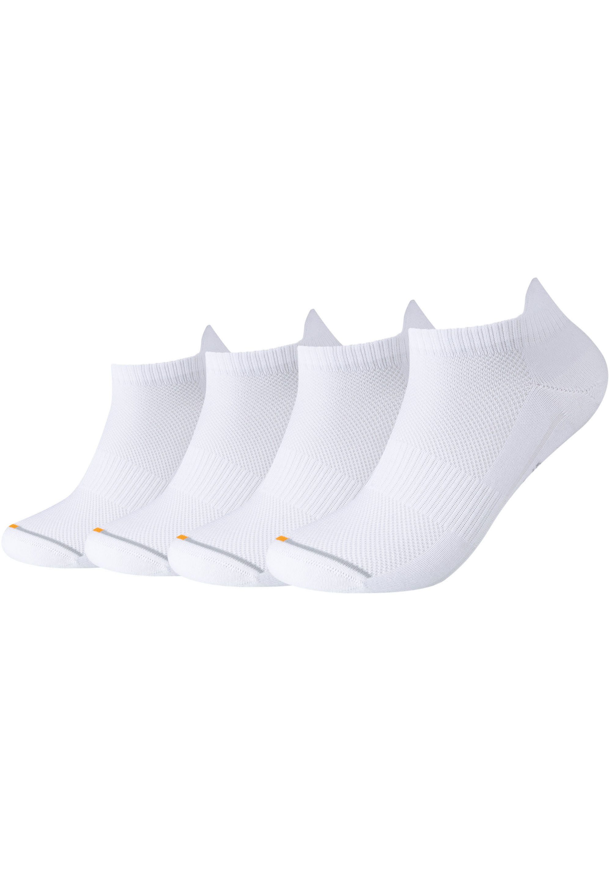 Camano Sneakersokken Function met micro-pluche op hiel en tenen (set, 4 paar) unisex sokken maat 43-46 wit