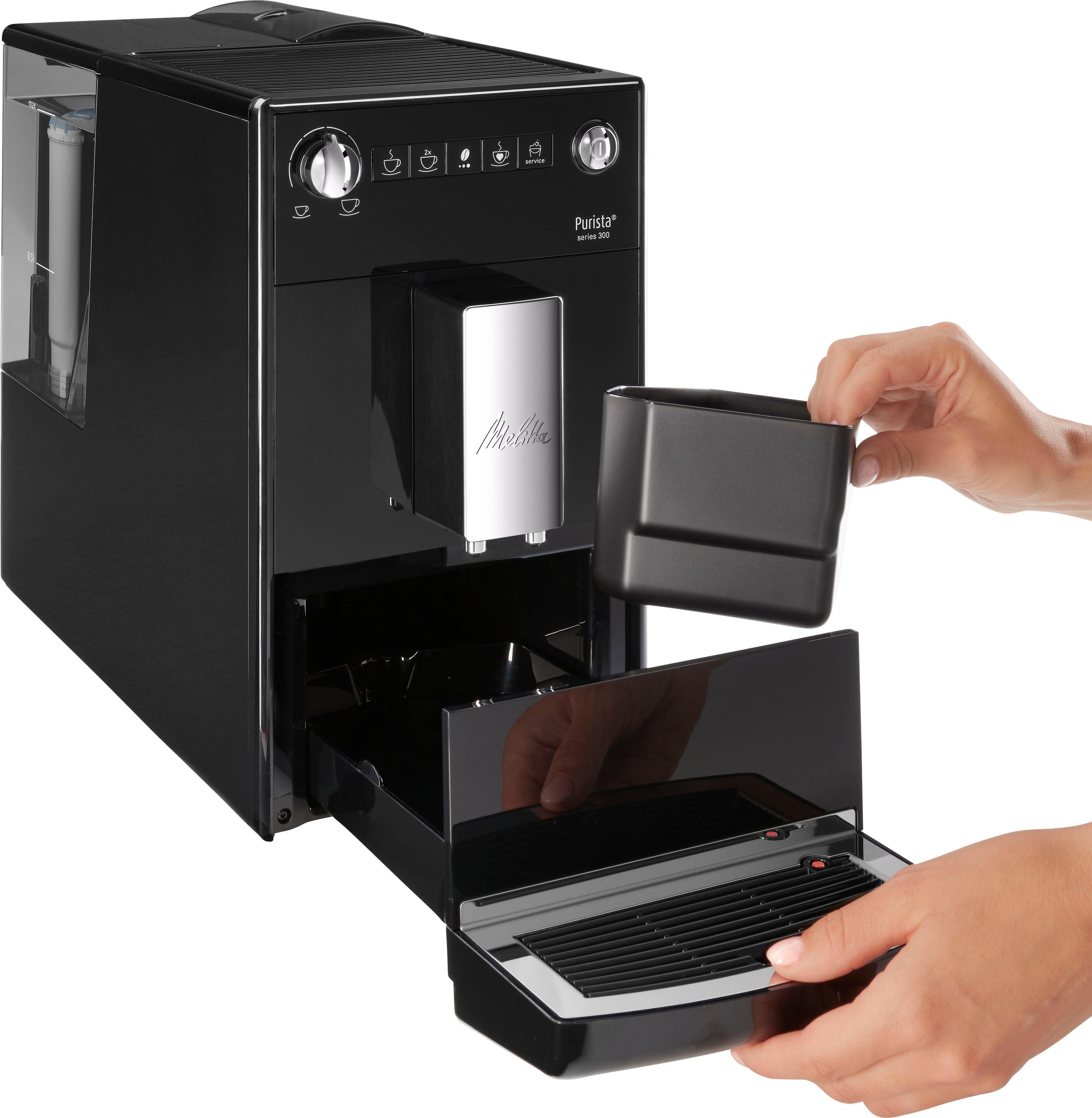 Melitta Volautomatisch koffiezetapparaat Purista® F230-101, zilver/zwart, Favoriete koffie-functie, compact & extra geruisloos