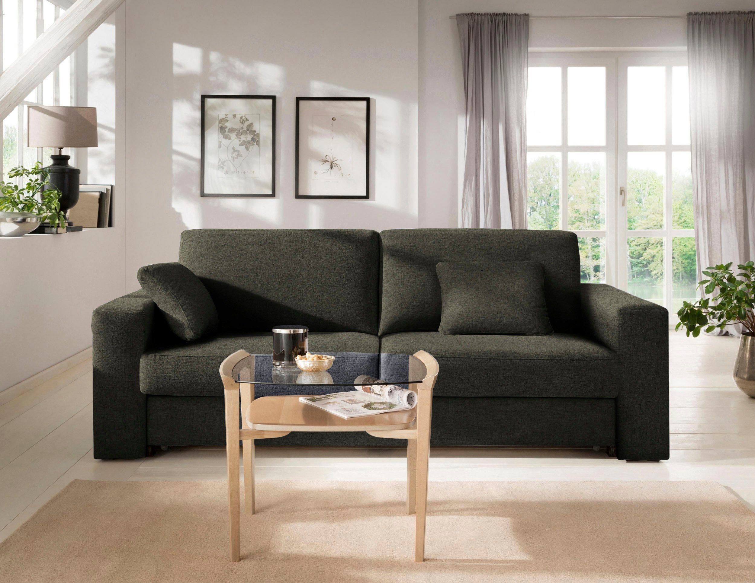 Home affaire Slaapbank Roma matras hoogte 14 cm Bedfunctie, met vering, lattenbodem, matras