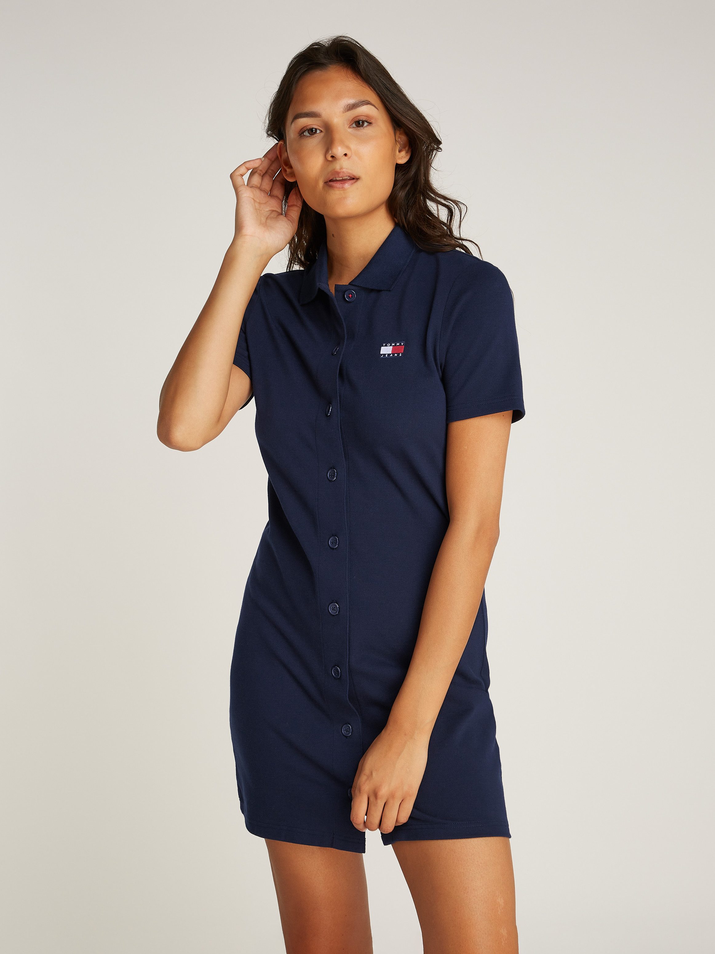 TOMMY JEANS Polojurk TJW BADGE PIQUE POLO DRESS