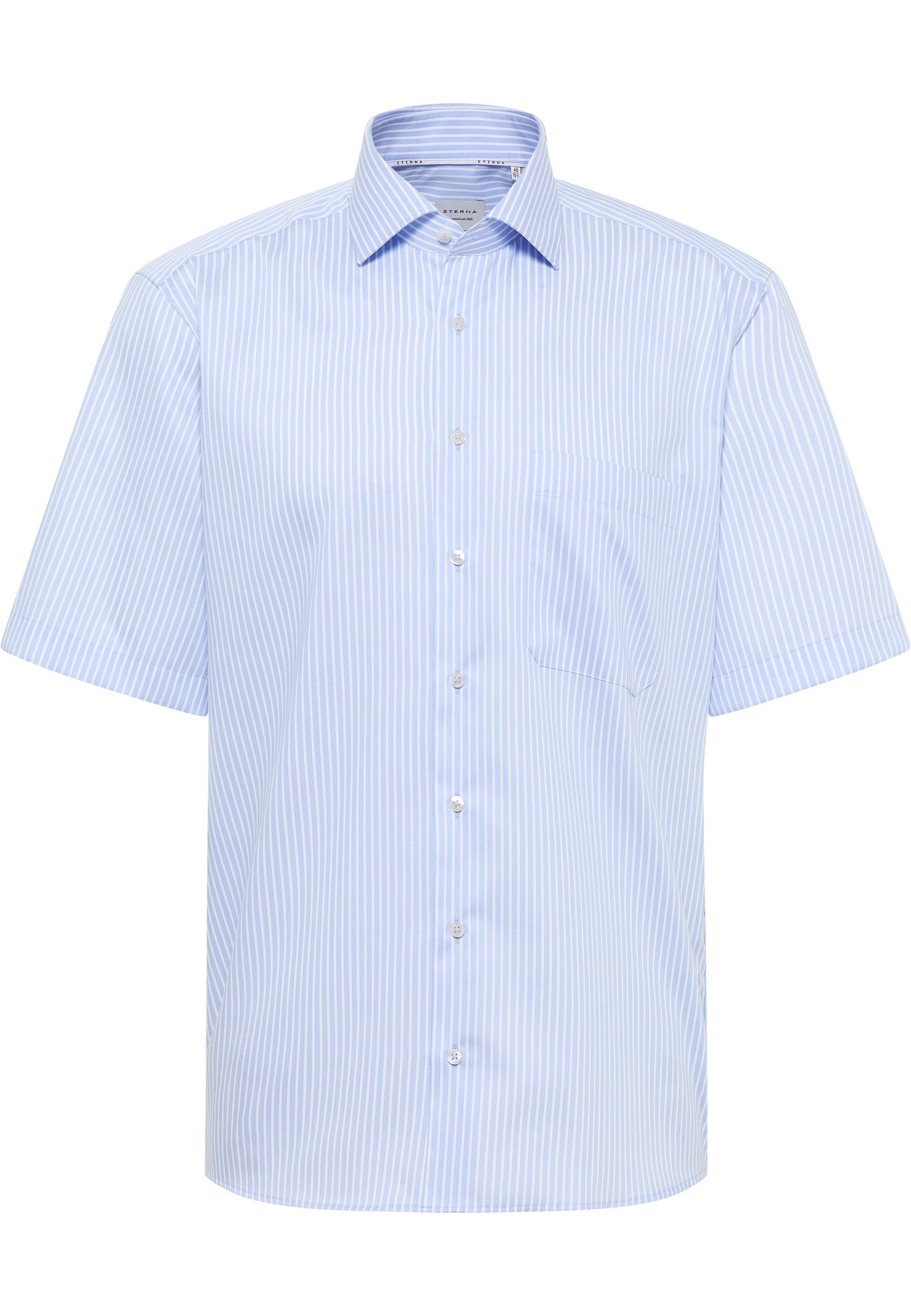 Eterna Overhemd met korte mouwen Comfort fit NON IRON (strijkvrij)