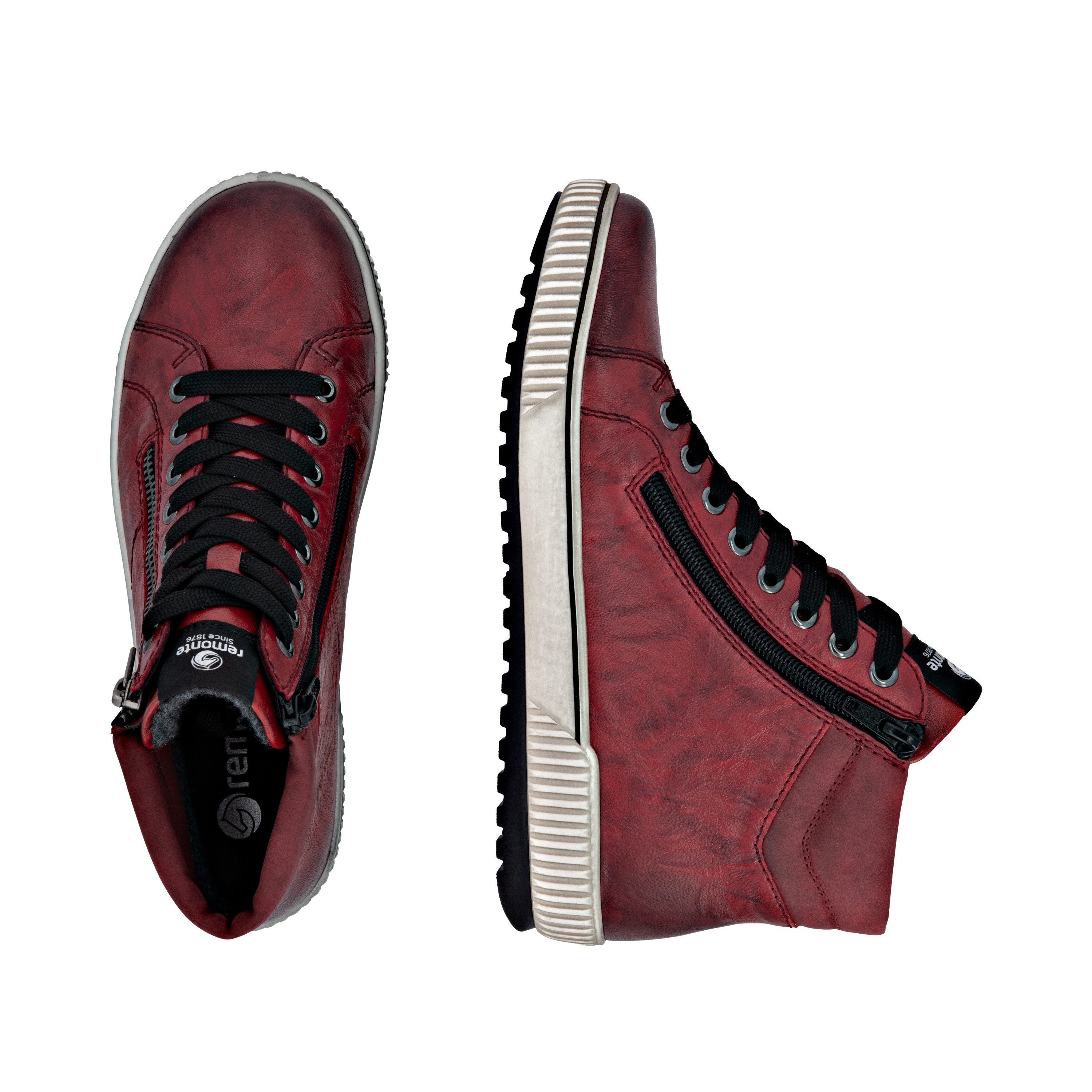 Remonte Veterschoenen platform, lace-up ankle boots, boots in crash look
