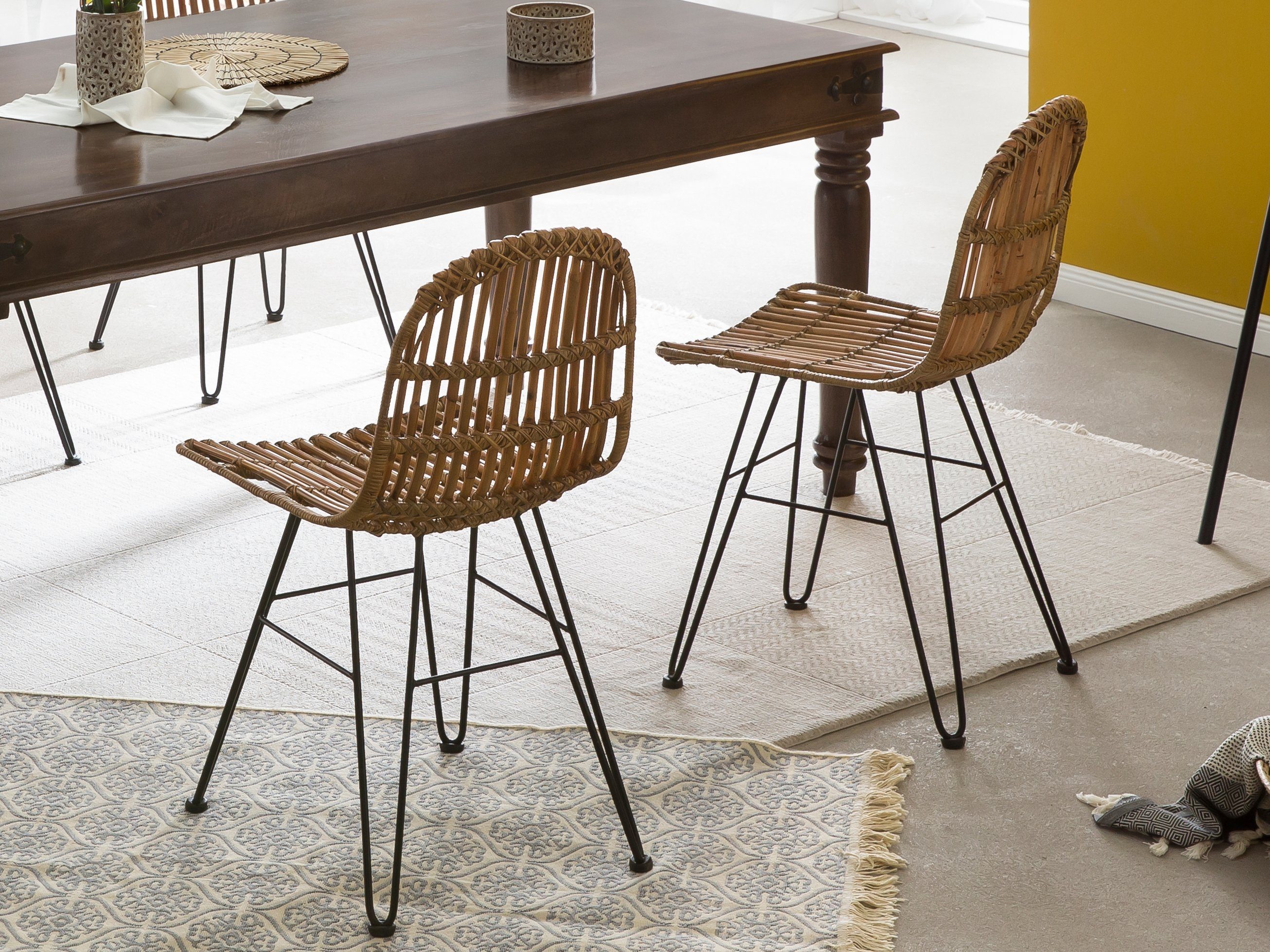 SIT Rotanstoel Visgraat-look achter