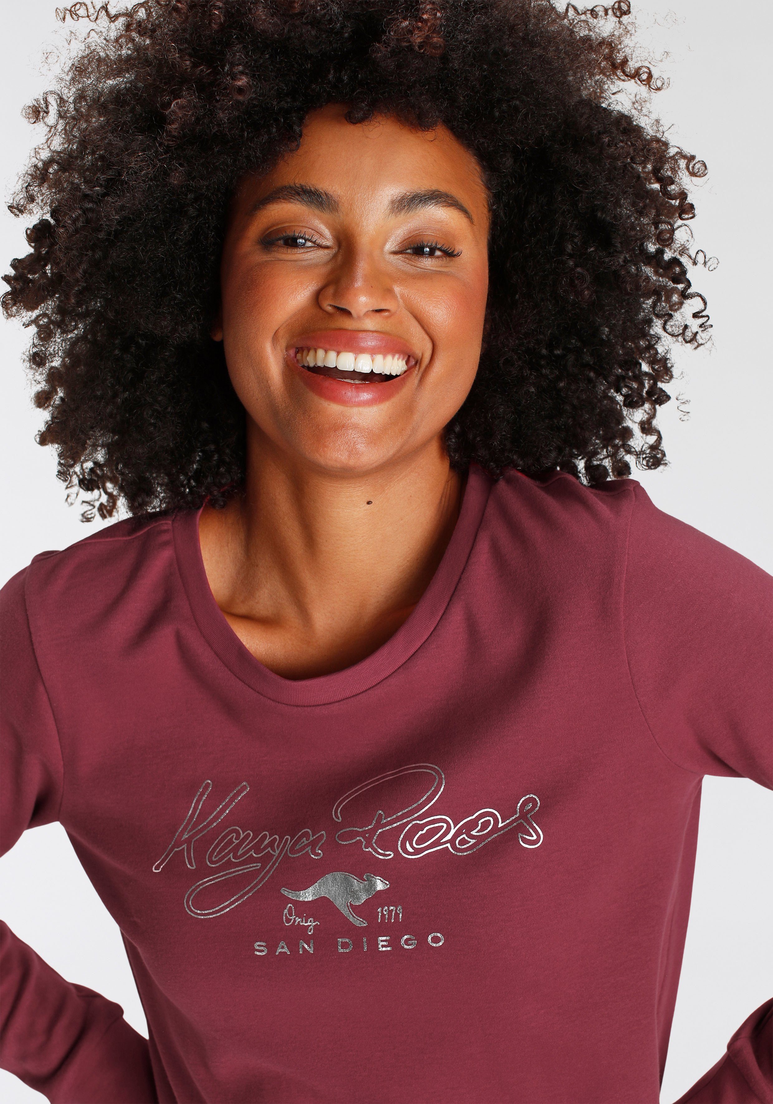KangaROOS Sweatshirt Lange mouwen, figuurvolgende pasvorm