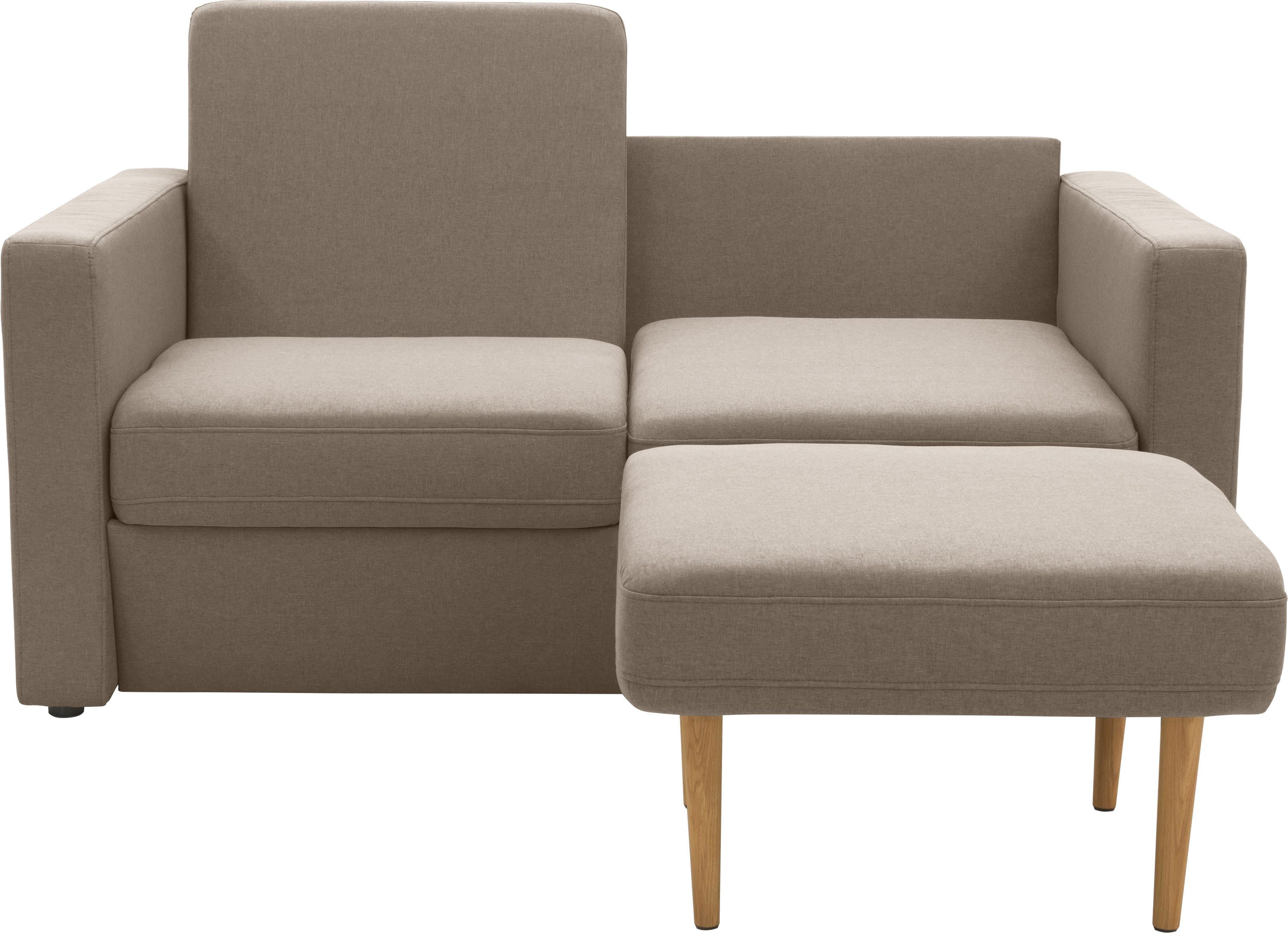 DOMO collection 2-zitsbank Slunce, buitenruimtewonder 2-zits inclusief 2 hockers, geschikt voor buiten