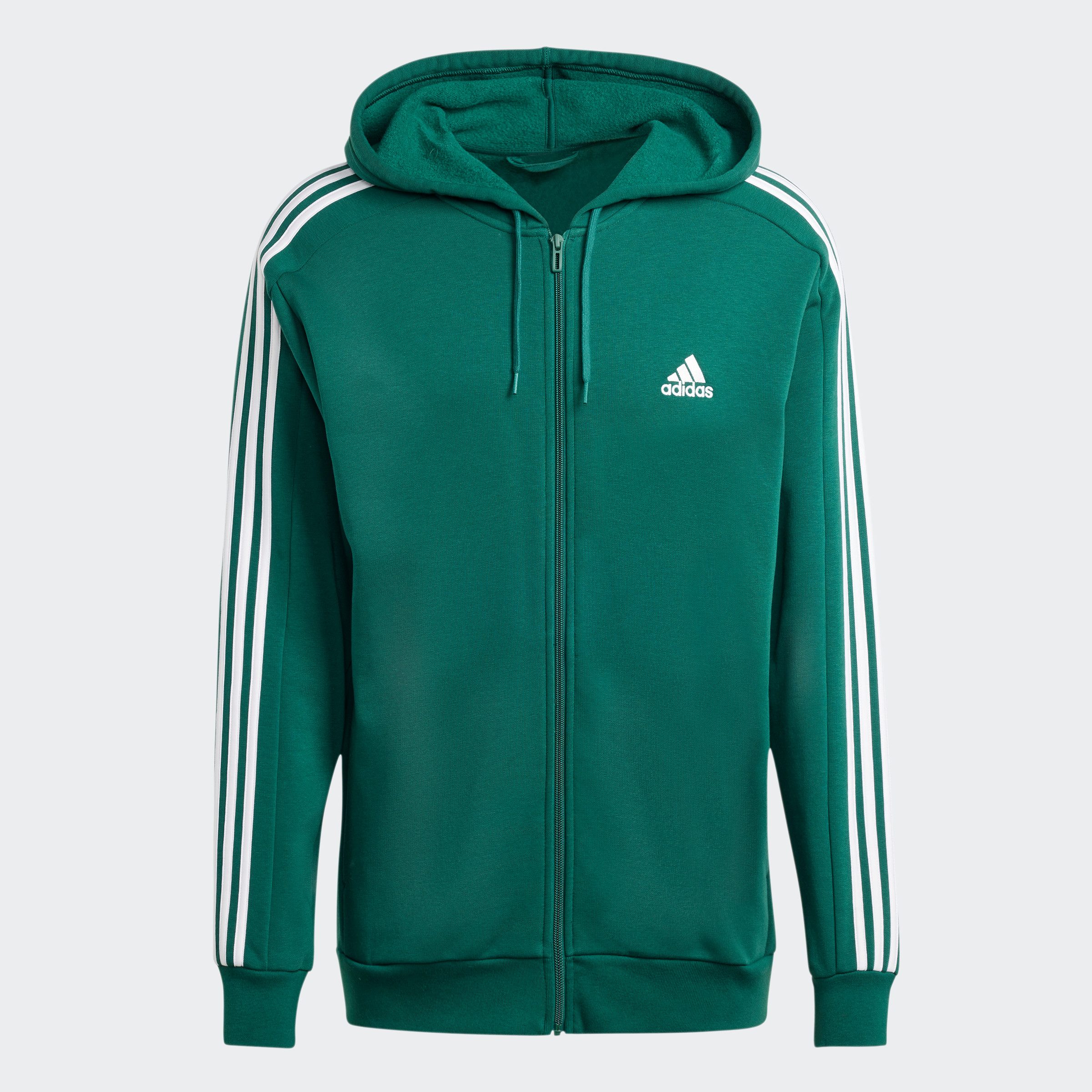 adidas Sportswear Capuchonsweatvest ESSENTIALS 3-STRIPES CAPUCHONJACK comfortabel materiaal van katoenmix (1-delig)