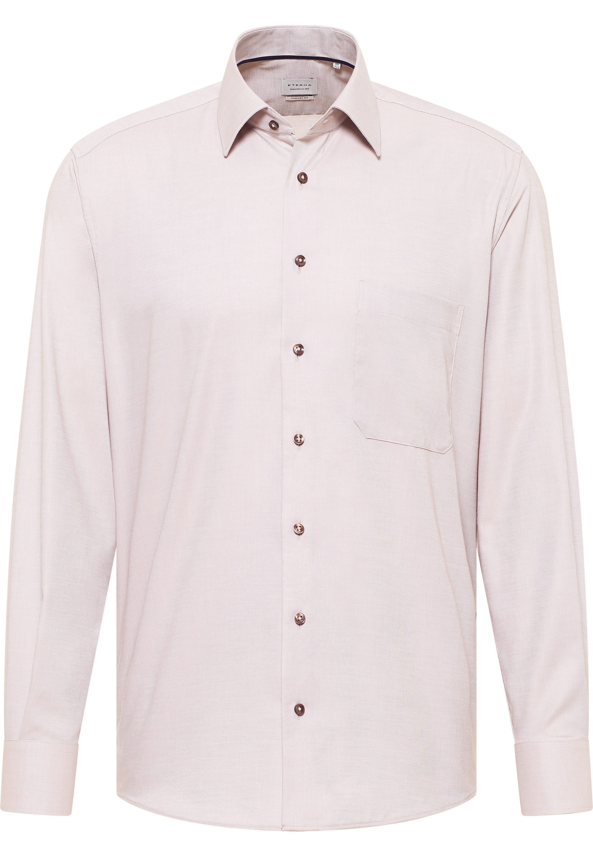 Eterna Overhemd met lange mouwen Comfort fit NON IRON (strijkvrij)