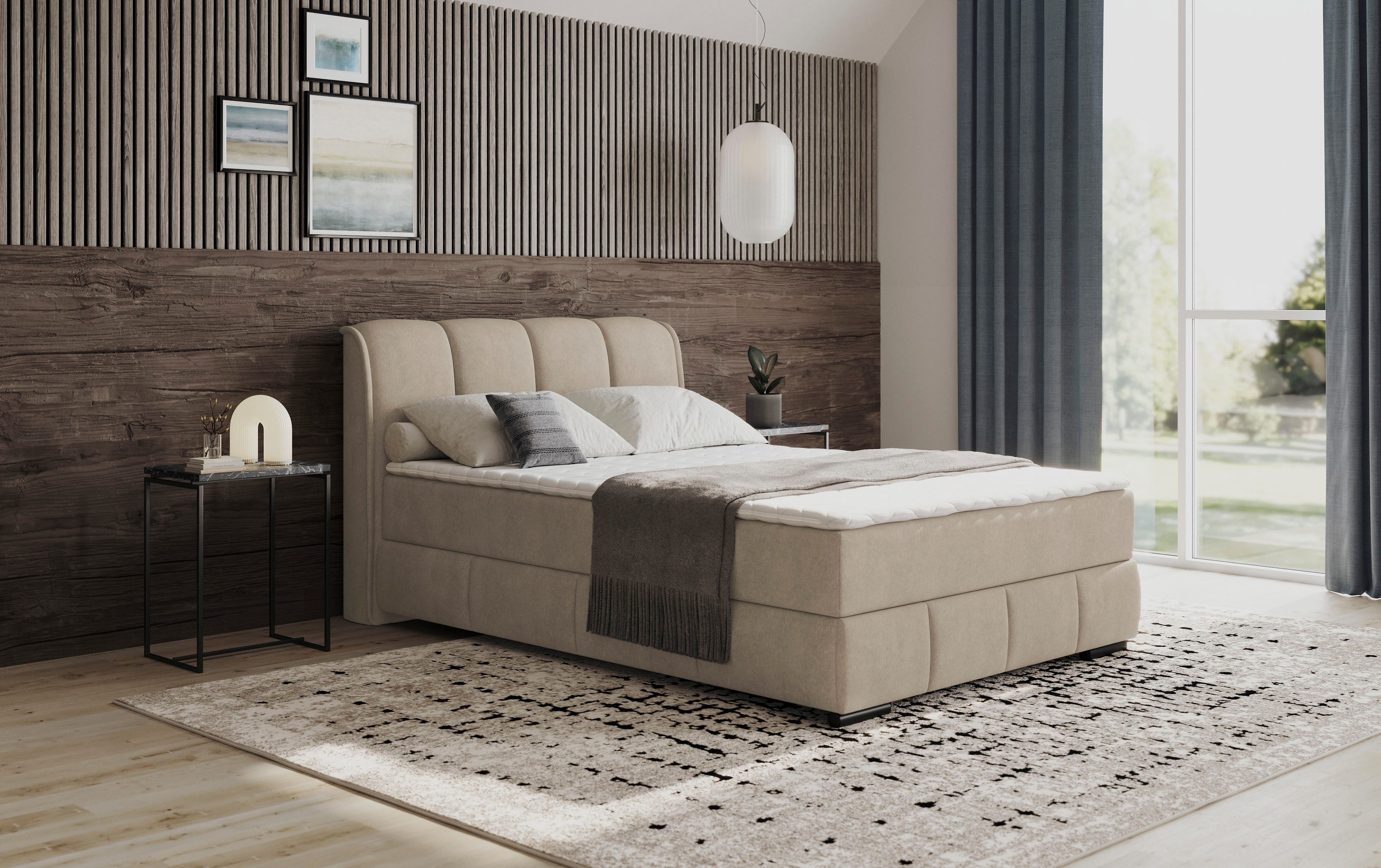 INOSIGN Boxspring Bethany met bedkist, incl. matras Topmatras en sierkussen, in verschillende hardheden beschikbaar