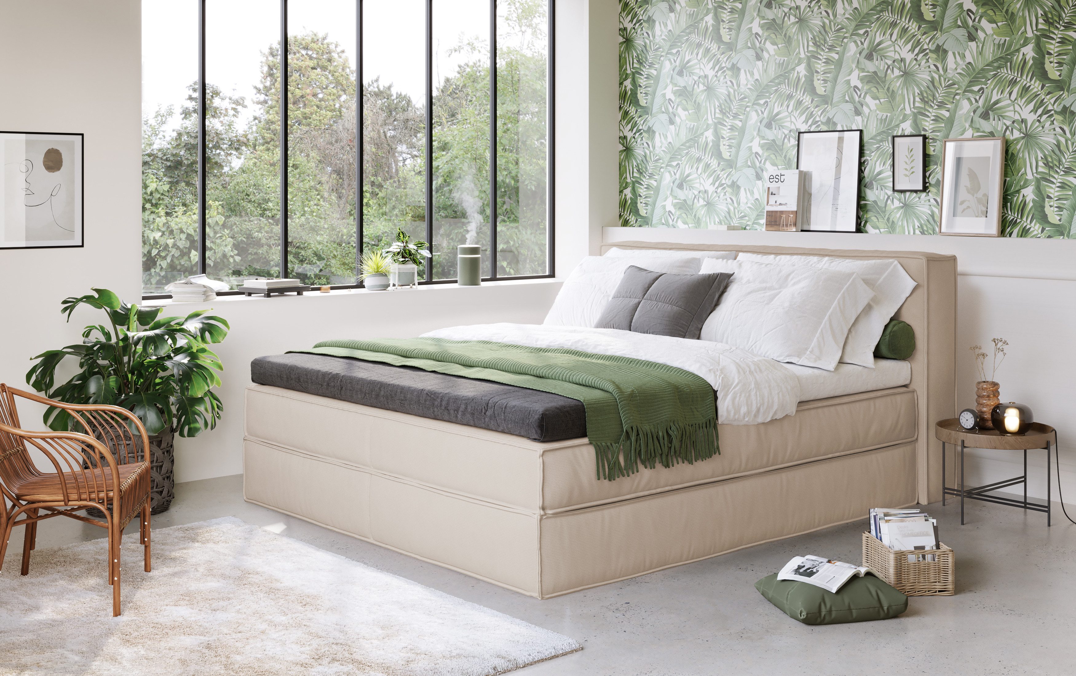 Home affaire Boxspring Sacy Boxbed incl. topmatras, 2 matrassen, hardheden H2, H3 en H4 naar keuze