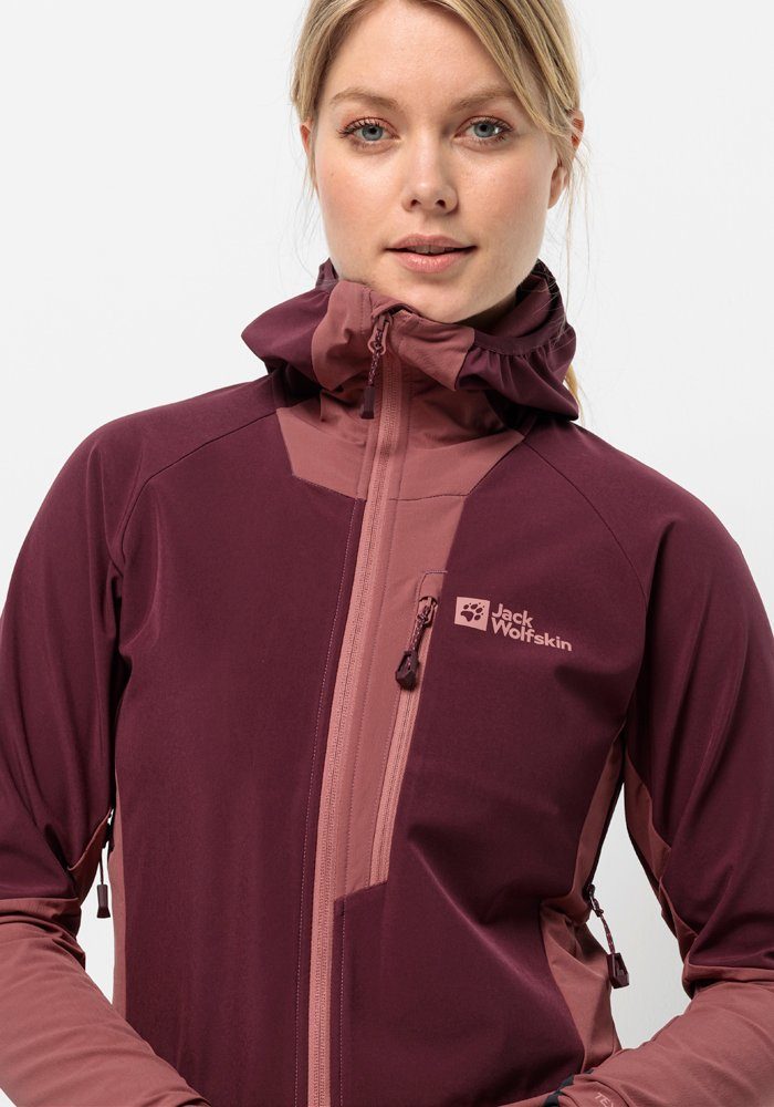 Jack Wolfskin Softshell-jack ALPSPITZE HOODY W