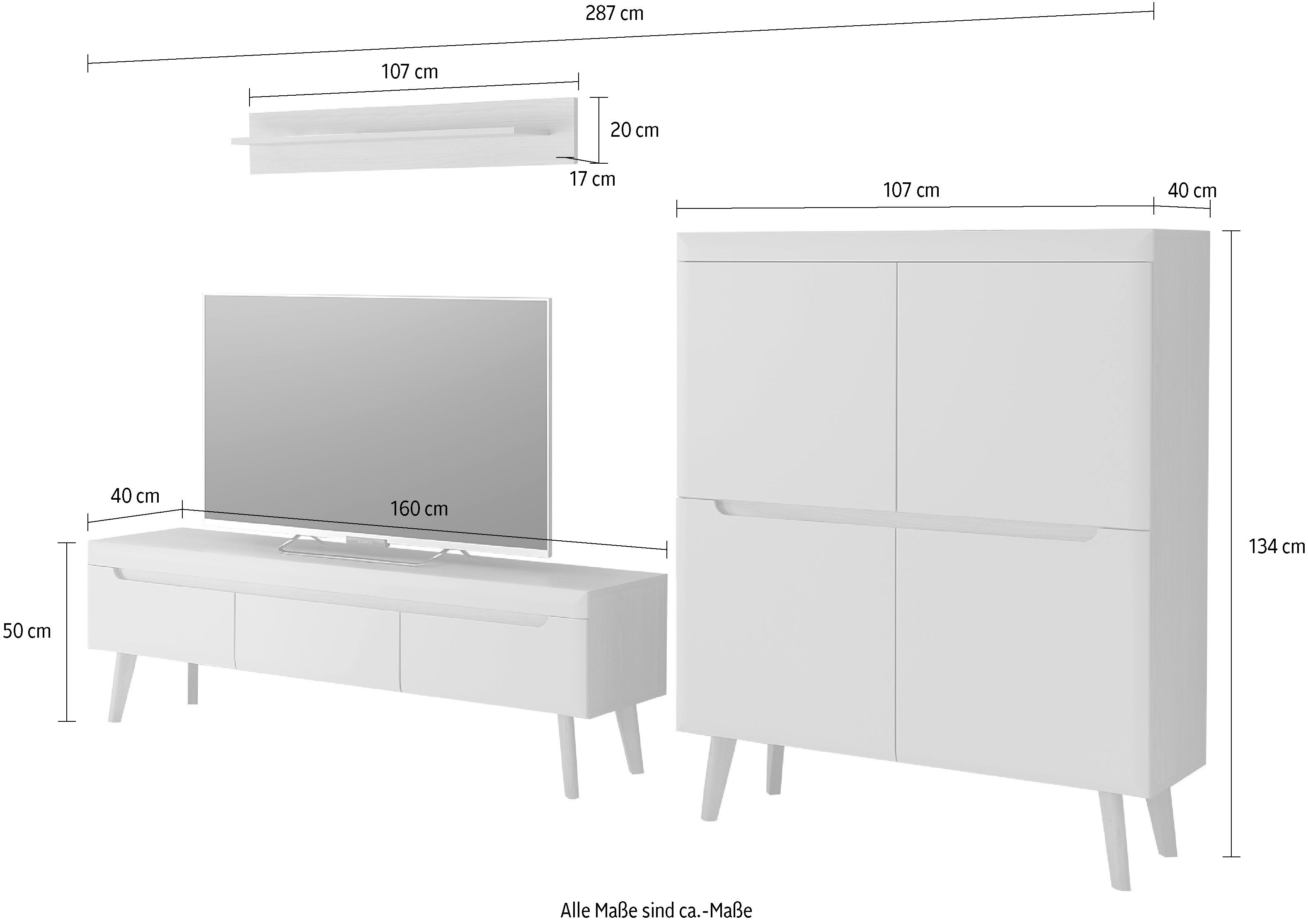 INOSIGN Wandmeubel Torge, wandmeubel, kastwand, mediawand, woonkamer-set