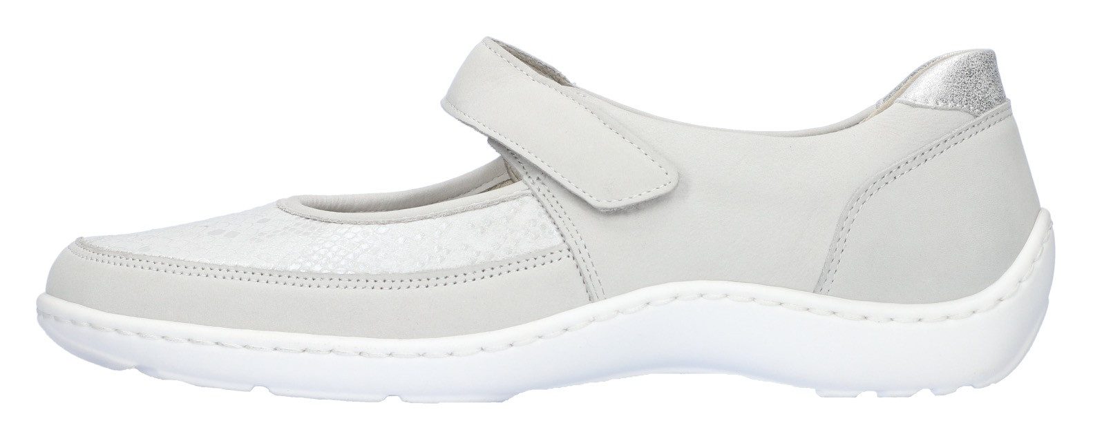 Waldläufer Ballerina's met riempje Henni , lage schoen, comfortabele schoen, klittenbandschoen in breedte h (= zeer breed)