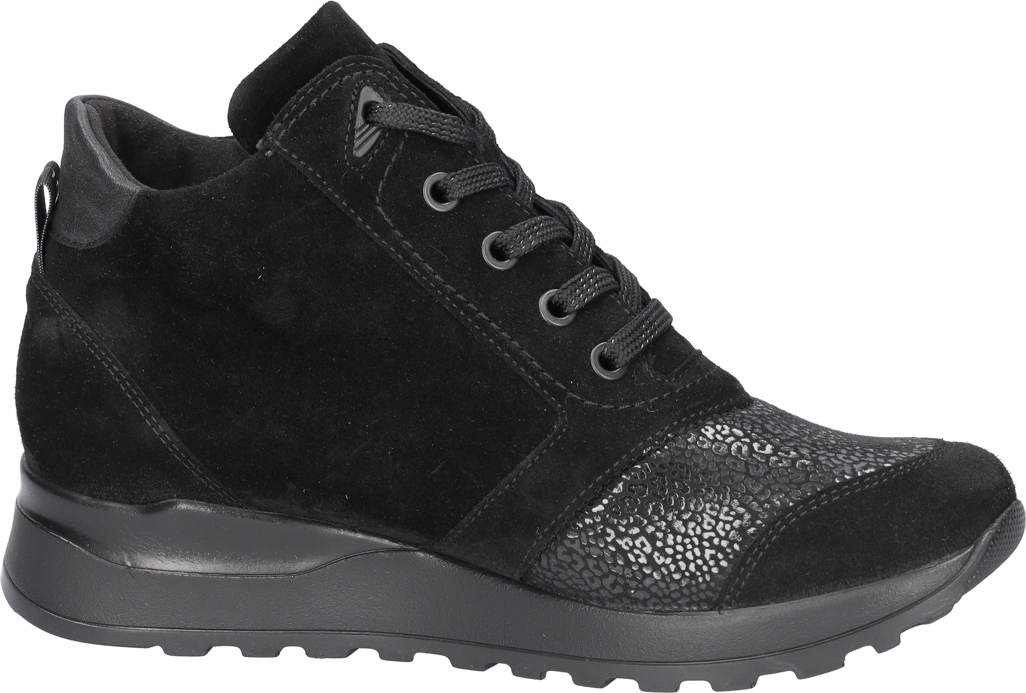 Waldläufer Hoge veterschoenen HIROKO SOFT , sleehakboots, comfortschoen, comfortabele schoen met orthotritt, g-breedte