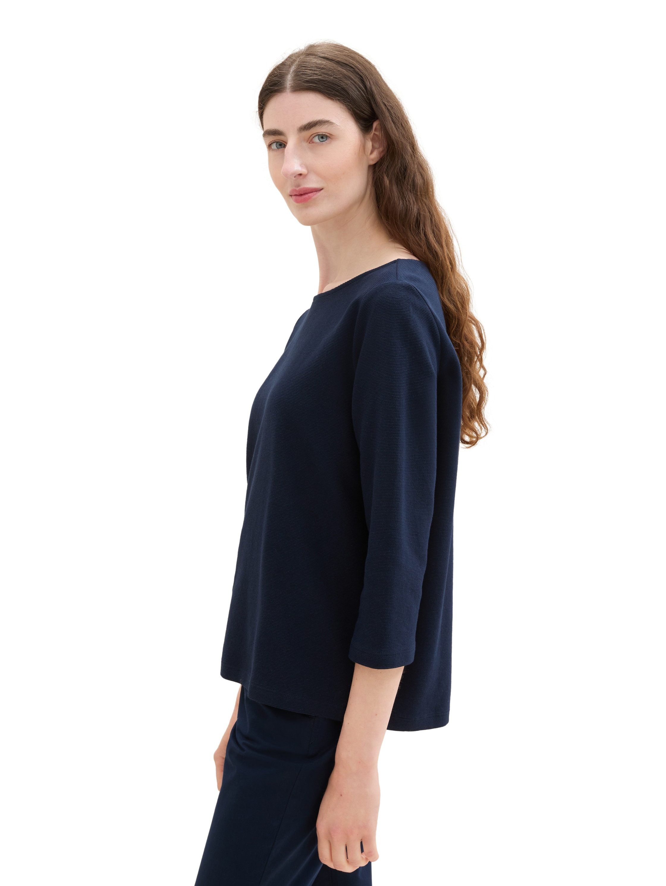 Tom Tailor Shirt met lange mouwen met structuur
