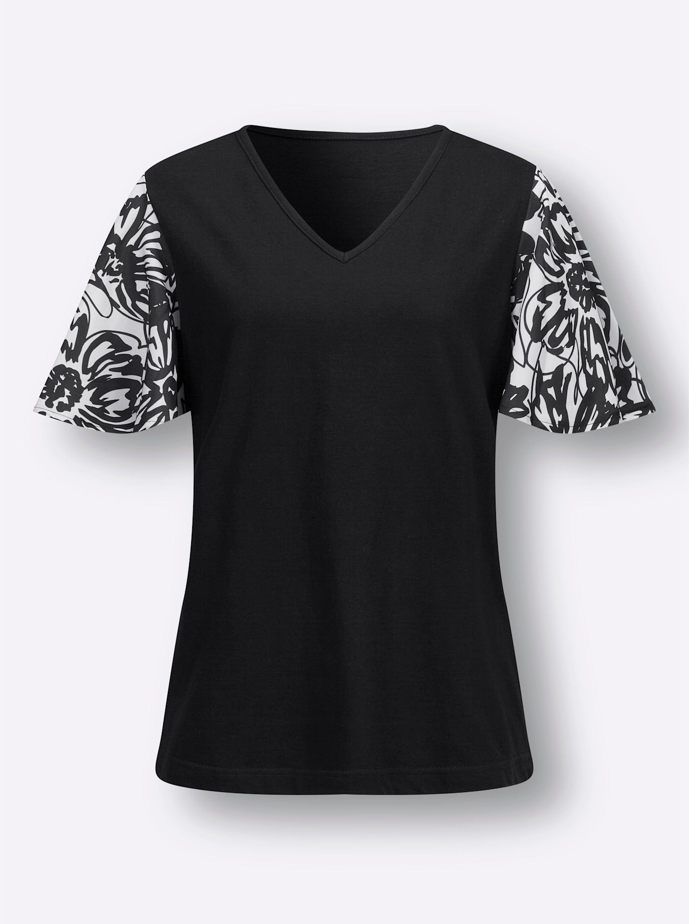 Classic Basics Shirt met korte mouwen Shirt met V-hals (1-delig)