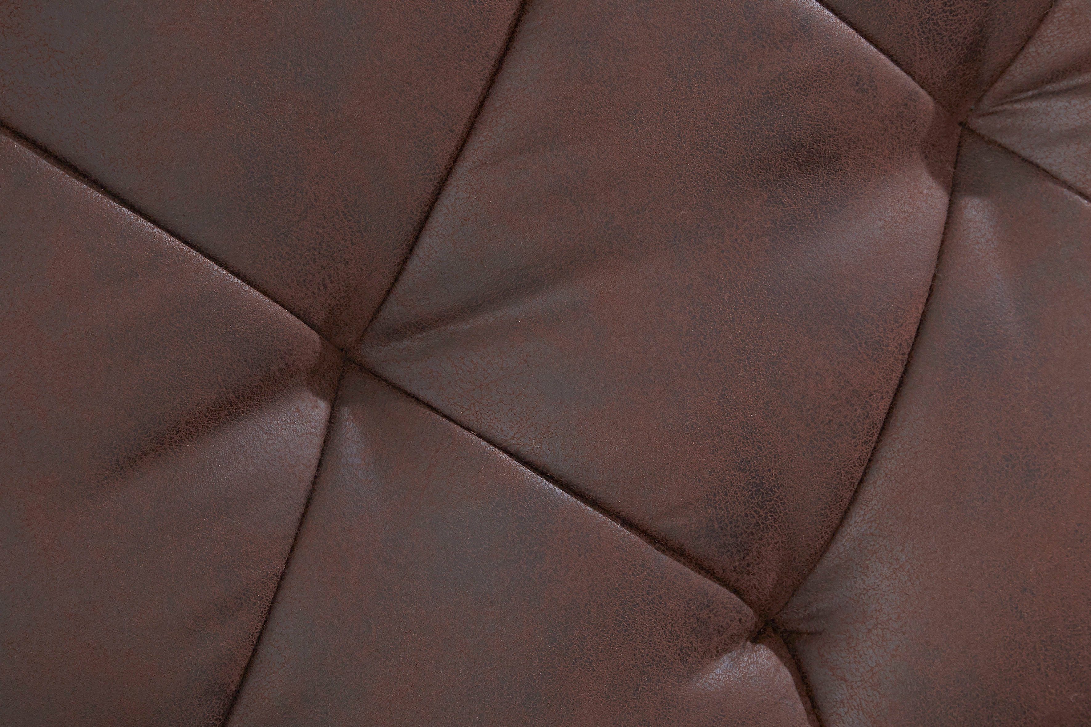 exxpo - sofa fashion Hoekbank Doppio, Chesterfield look, comfortabel en handig, hoge designvoeten