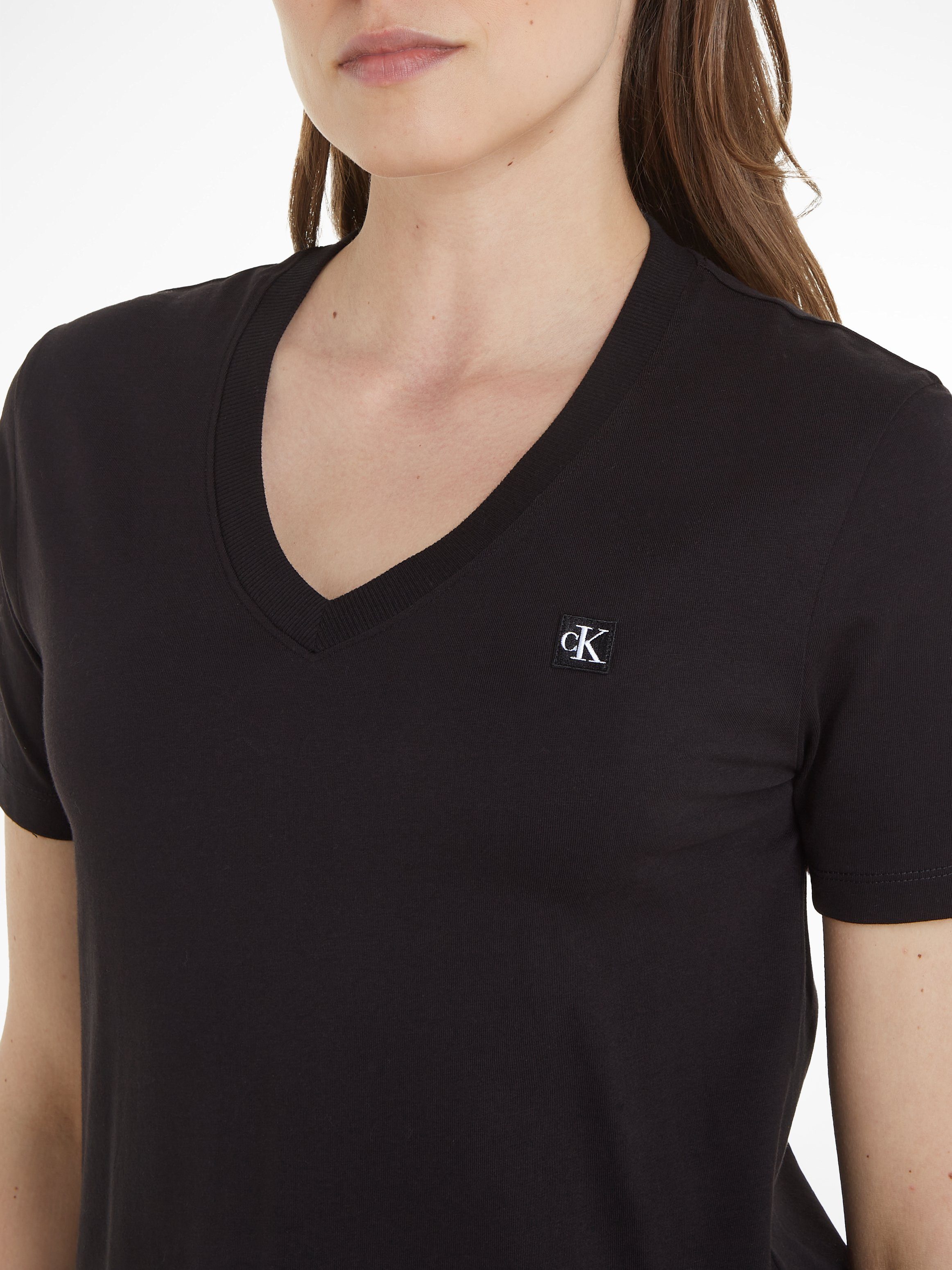 Calvin Klein T-shirt CK EMBRO BADGE V-NECK TEE