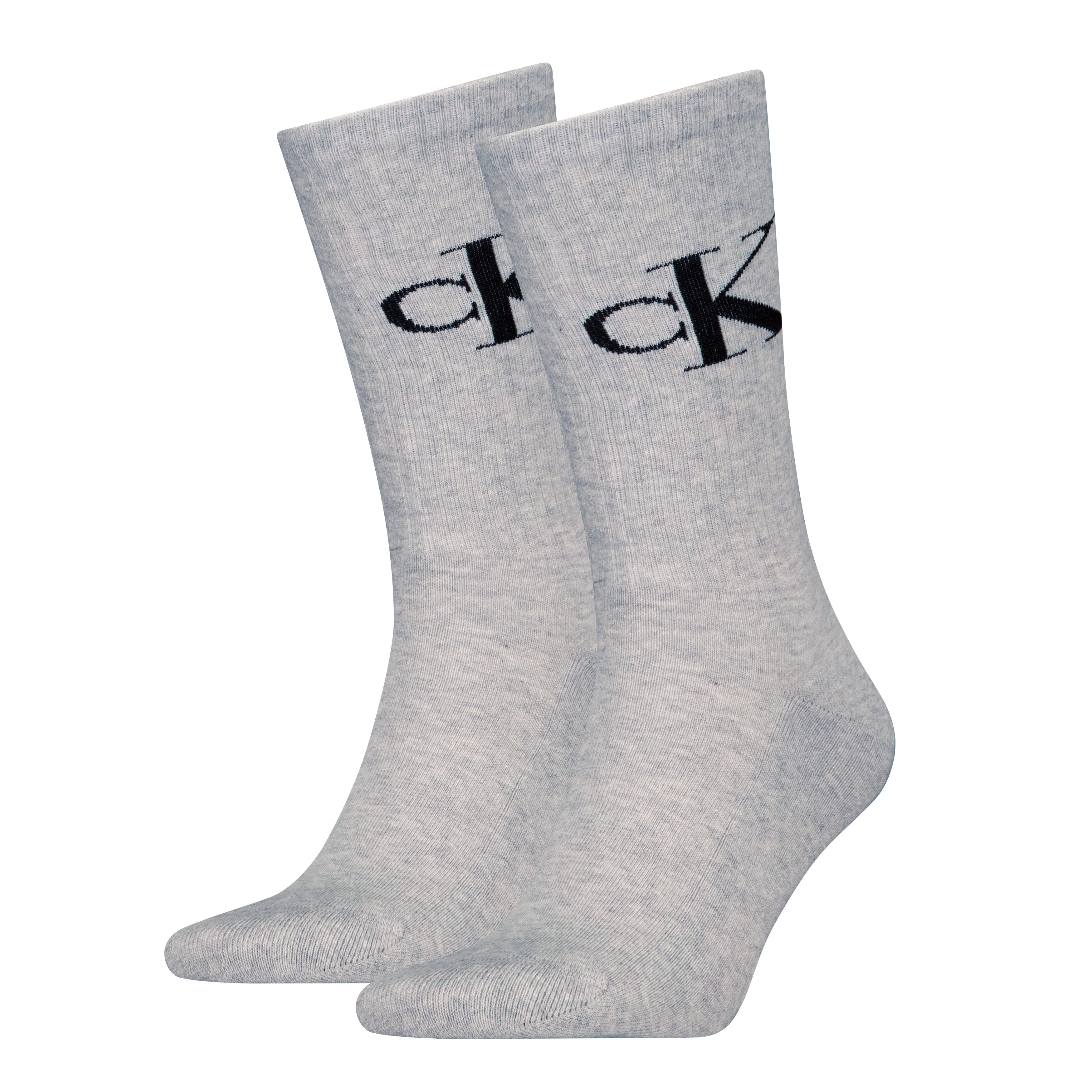 Calvin Klein Jeans Sokken CKJ MEN SOCK 2P MONOGRAM (2 paar, 2 paar) heren sokken maat 39-42 grijs