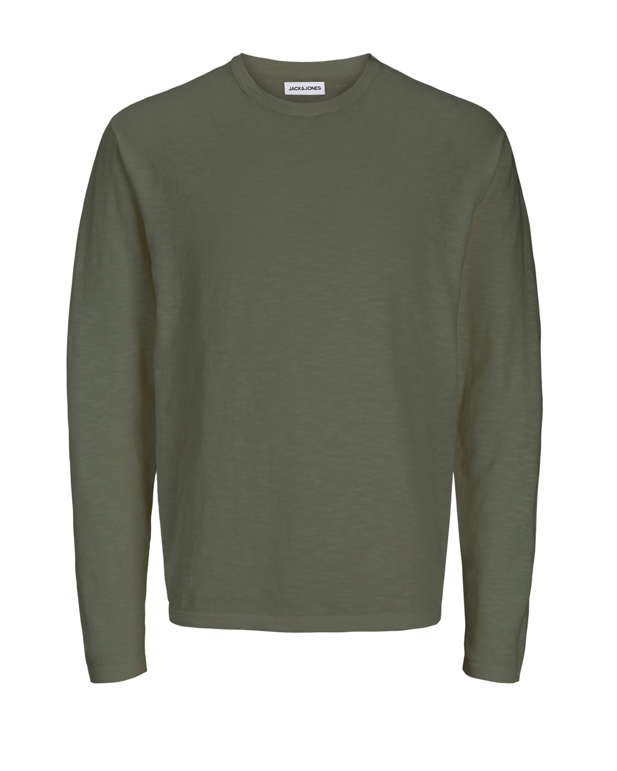 Jack & Jones Trui met ronde hals JJESUMMER KNIT CREW NECK SN heren pullovers maat M groen