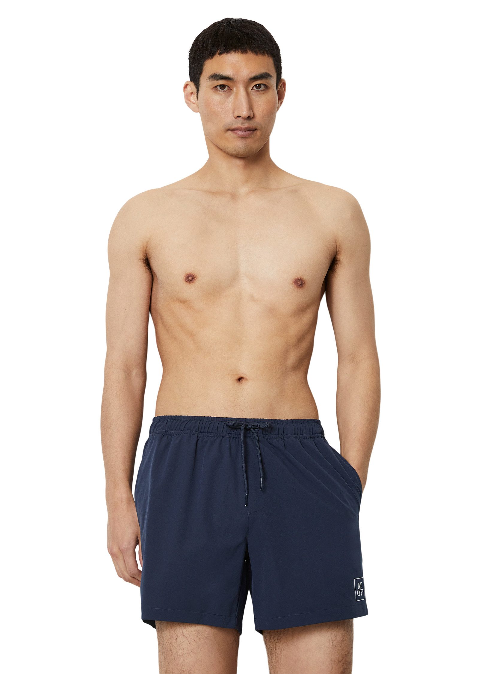 Marc O'Polo Zwemshort Essentials met stijlvolle logoprint
