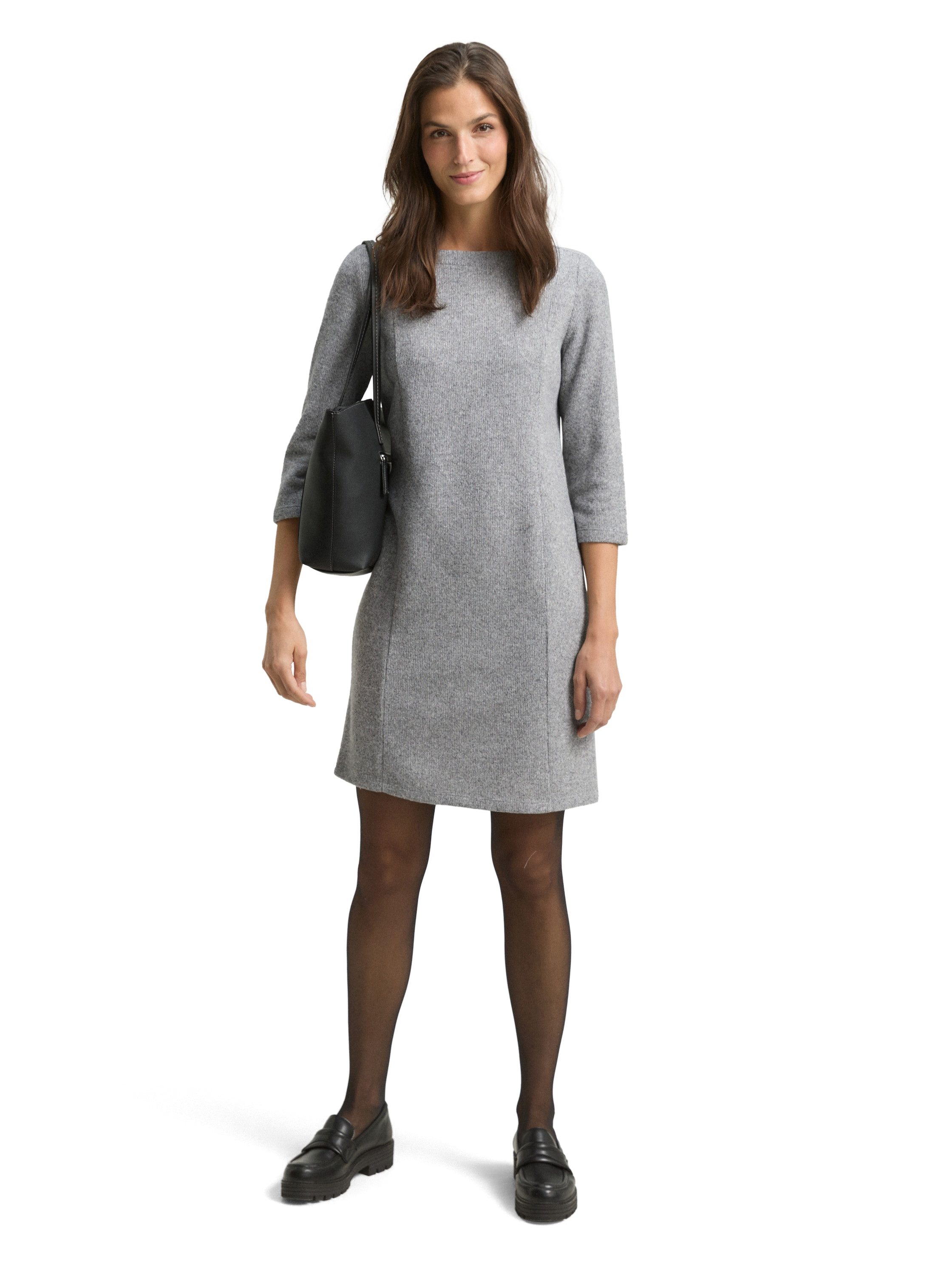 Tom Tailor Gebreide jurk 3/4-mouw, midi-lengte