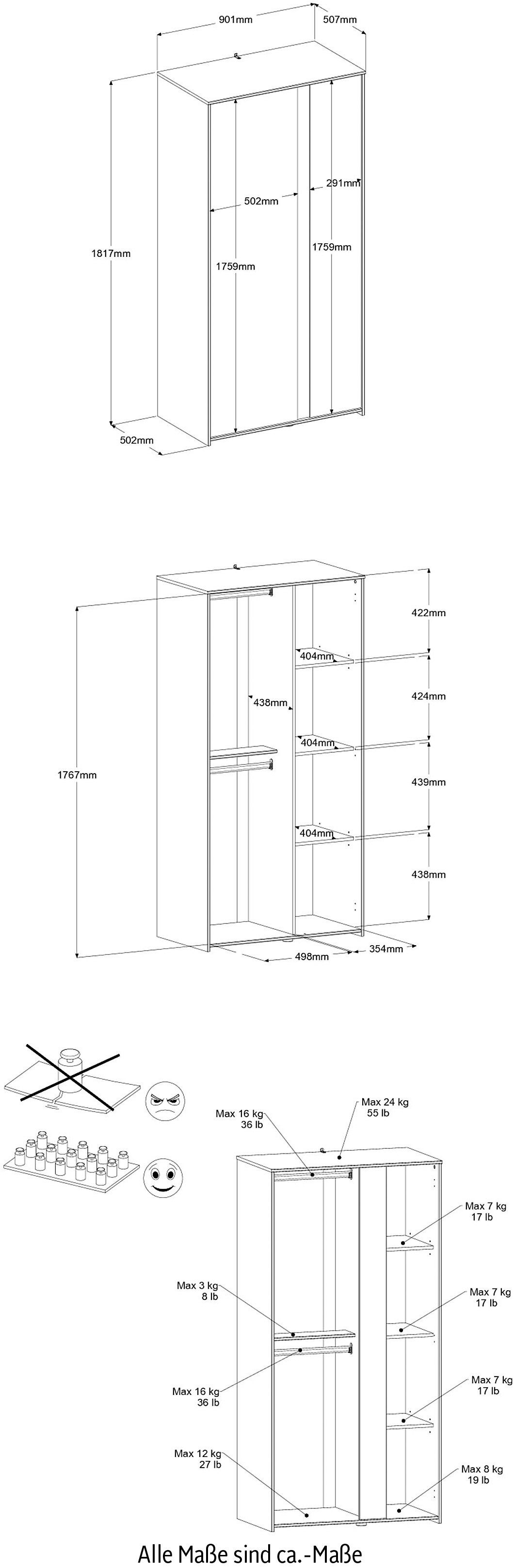 Parisot Tienerkamerset Pirouette (set, 5-delig)