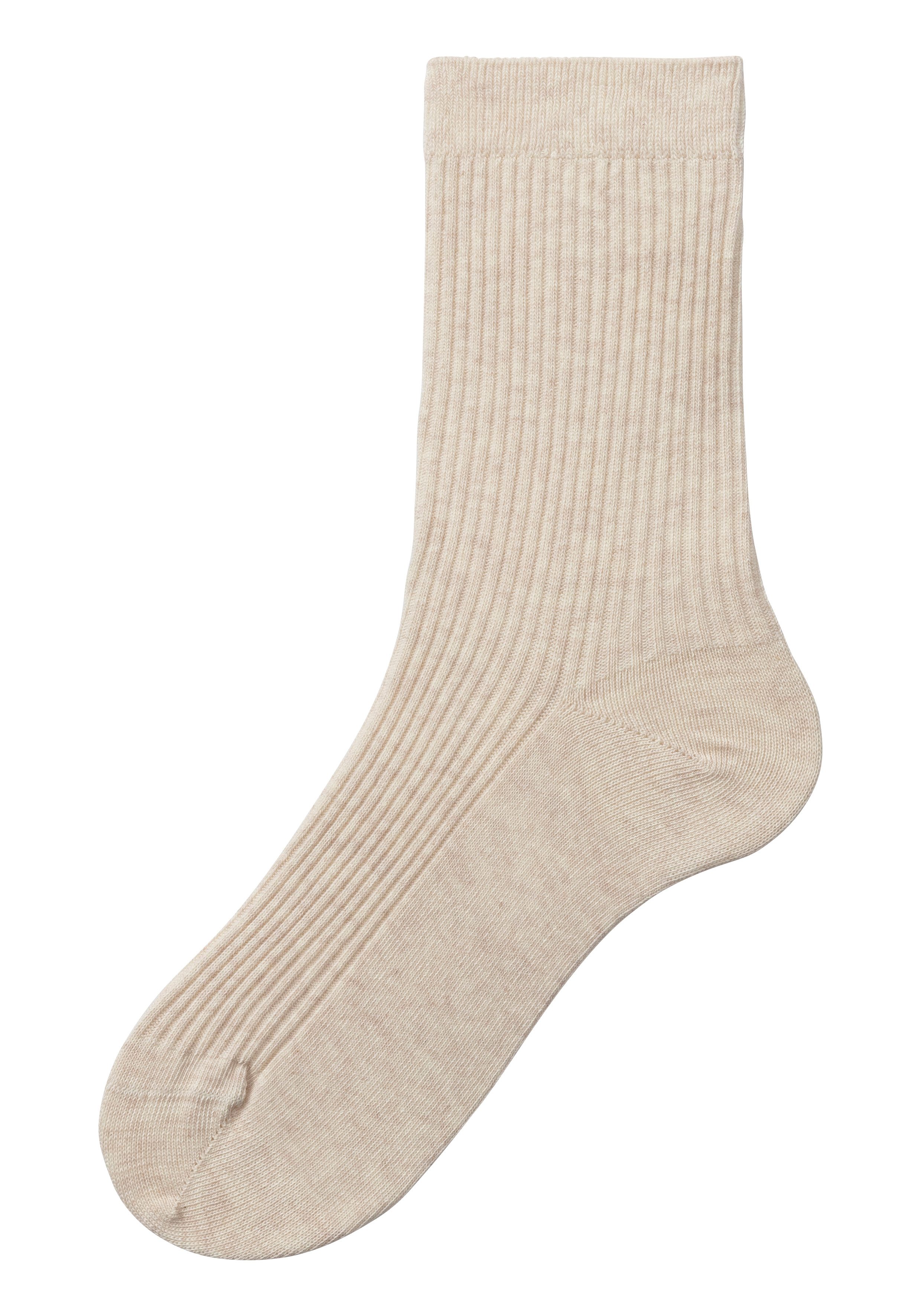 Lavana Basic sokken met fijne rib (set, 5 paar)