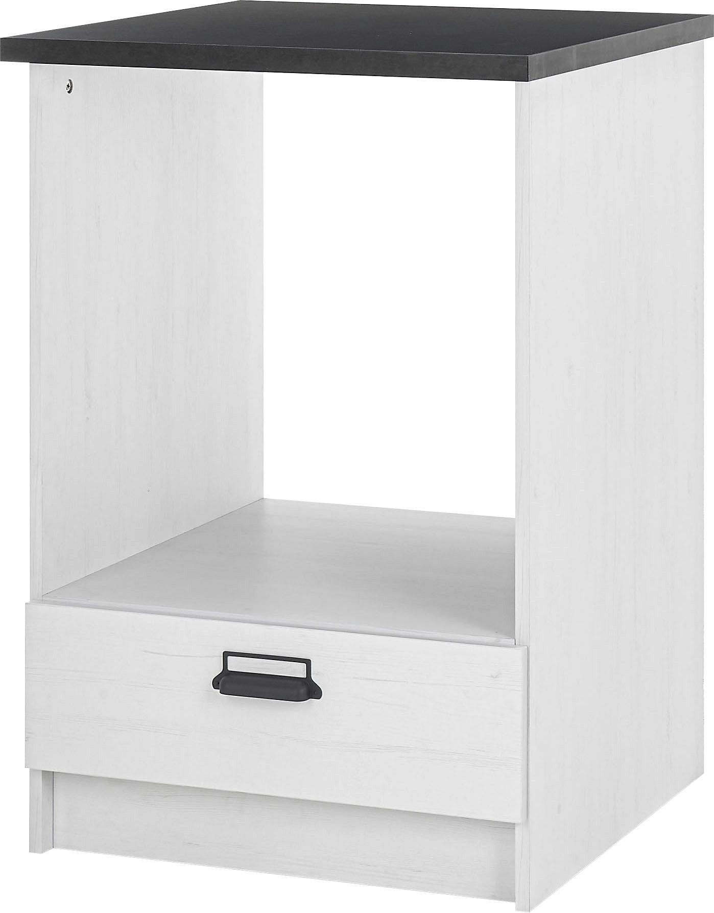 Home affaire Ombouwkast voor oven Sherwood met apothekersgrepen van metaal, breedte van het werkblad 63 cm