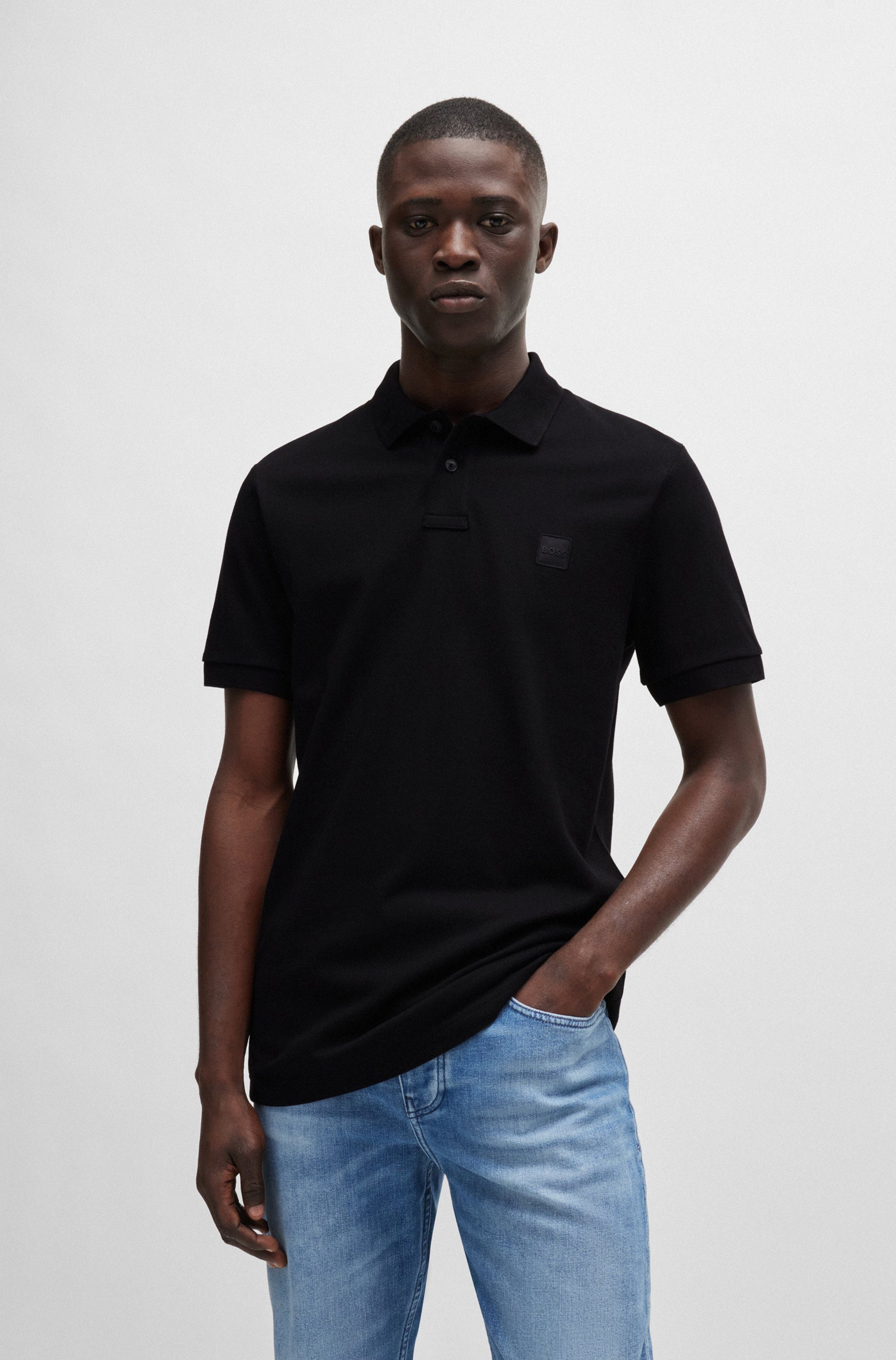 Boss Orange Poloshirt Passenger met een polokraag heren poloshirts maat S zwart