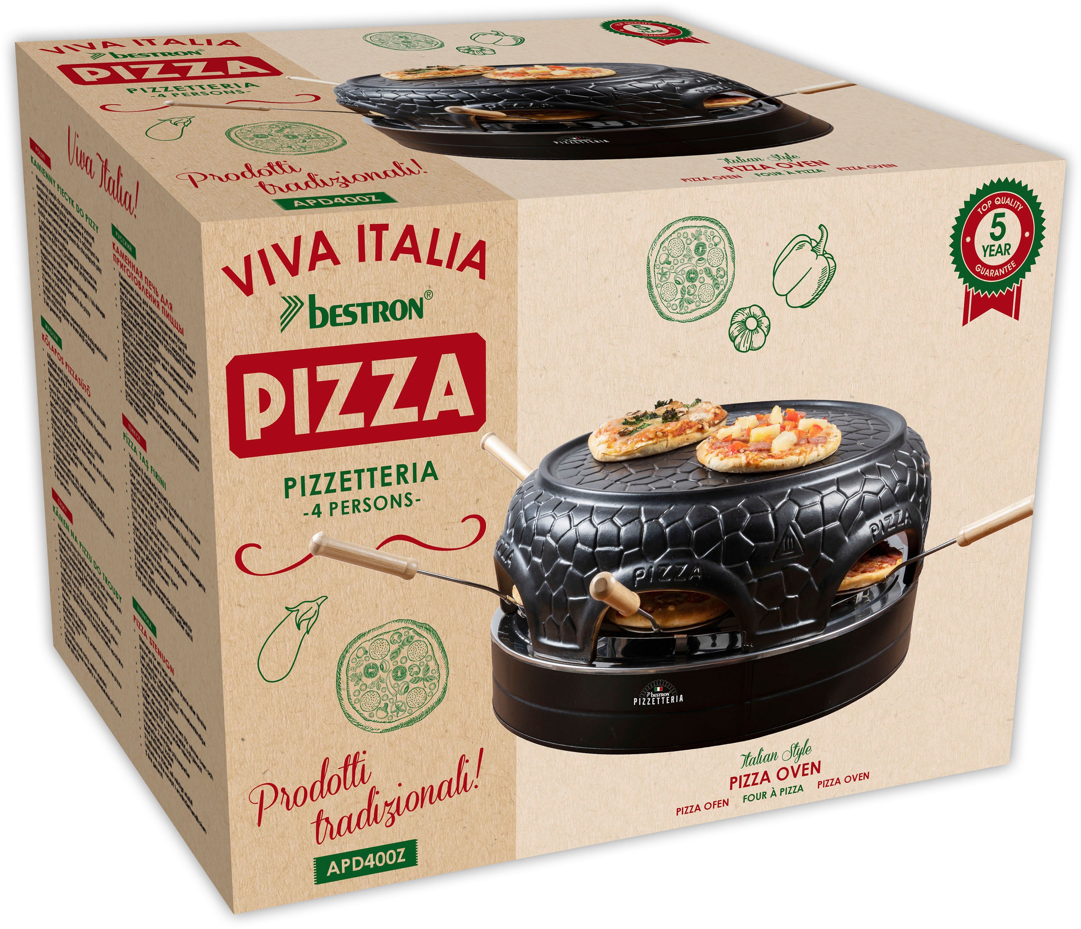 bestron Pizza-oven APD400Z