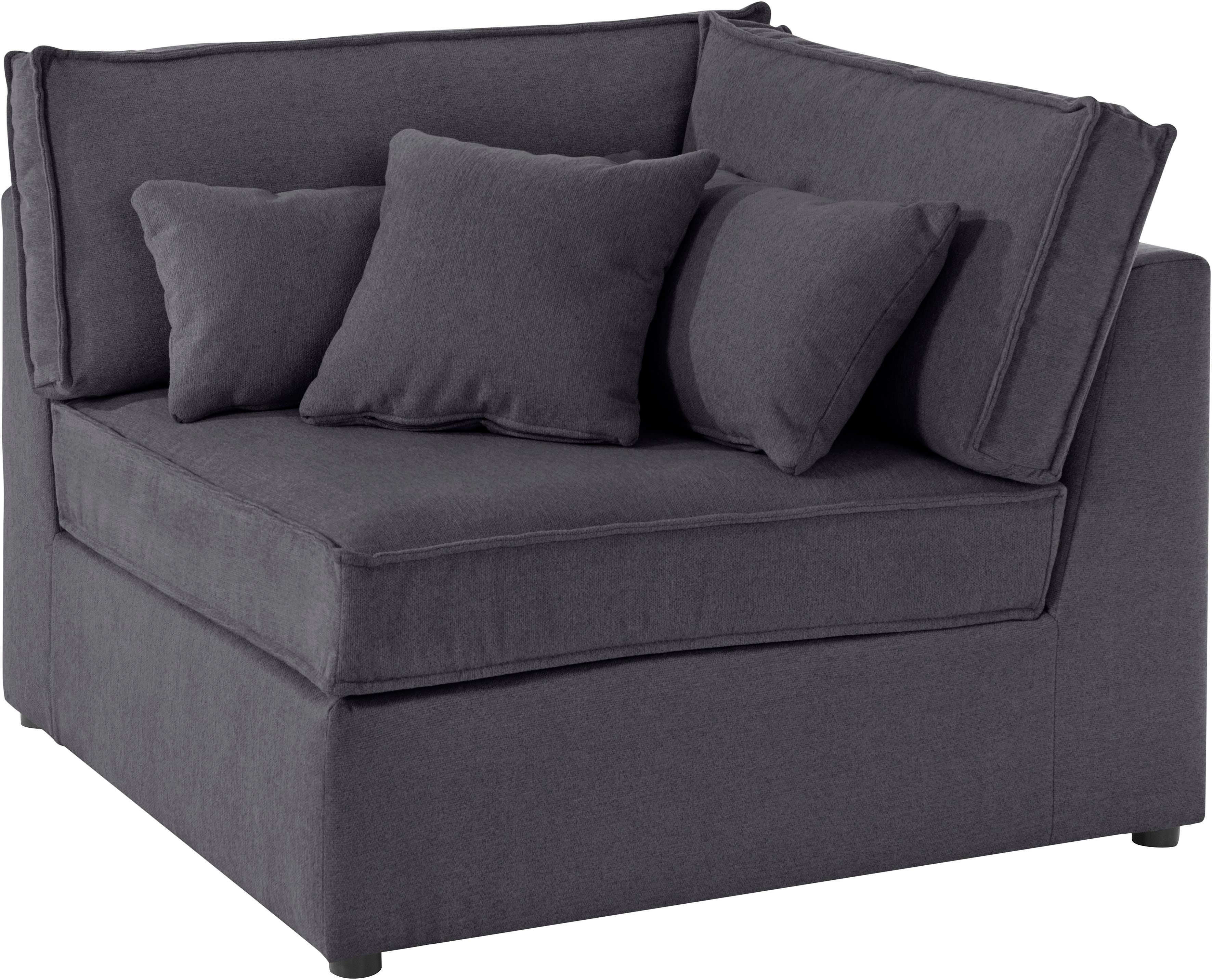 RAUM.ID Bank-hoekelement Florid Deel van een modulaire bank , stevig zitcomfort, ook in cord