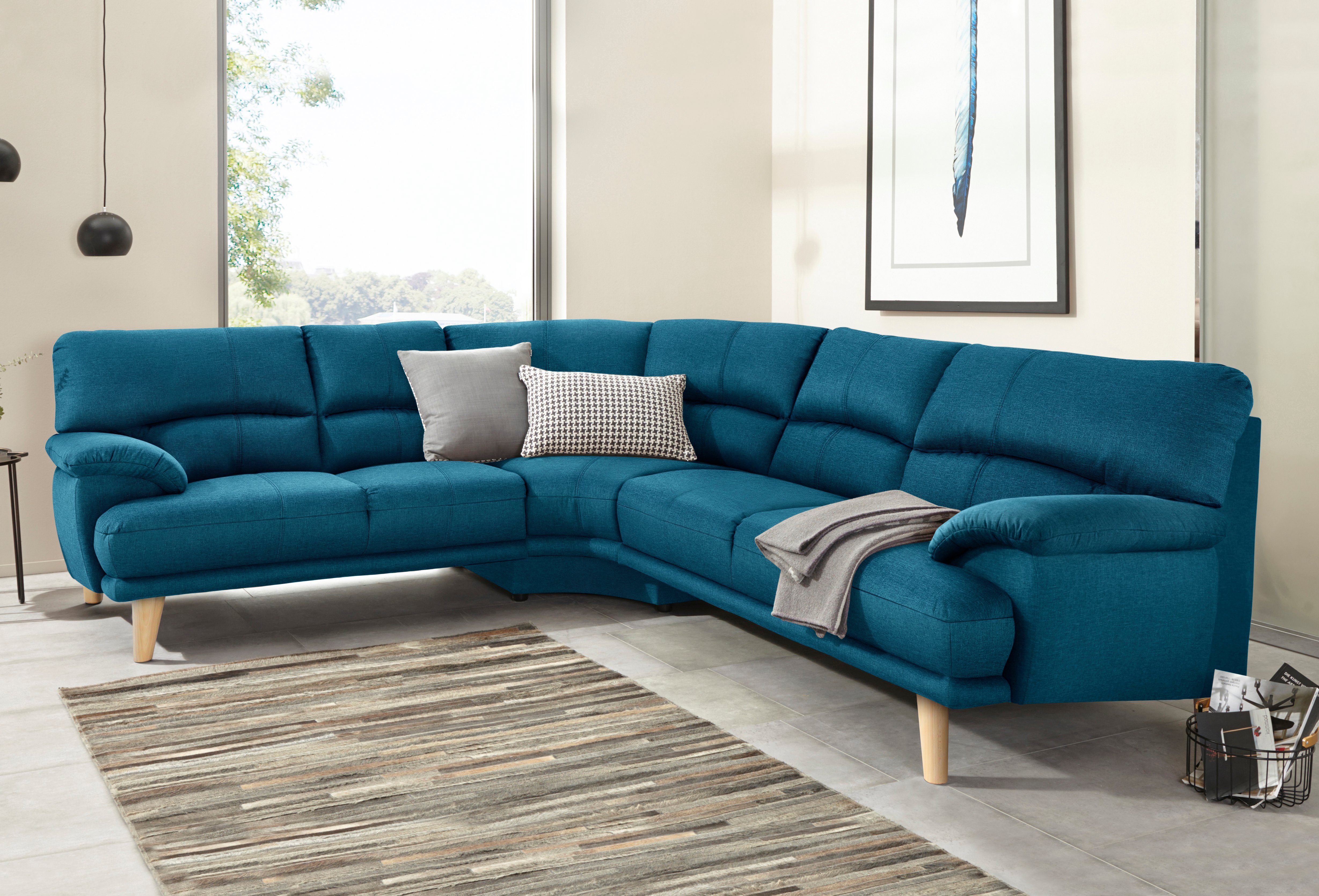 TRENDMANUFAKTUR Hoekbank Cecilia, Italiaans design, modern en comfortabel, L-vorm