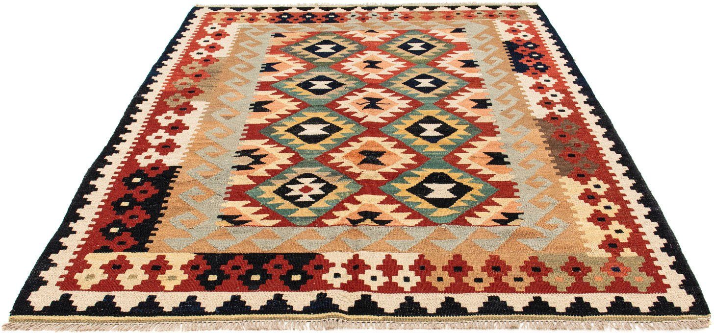 morgenland Wollen kleed Kelim Maimene geheel gedessineerd 202 x 151 cm Omkeerbaar tapijt